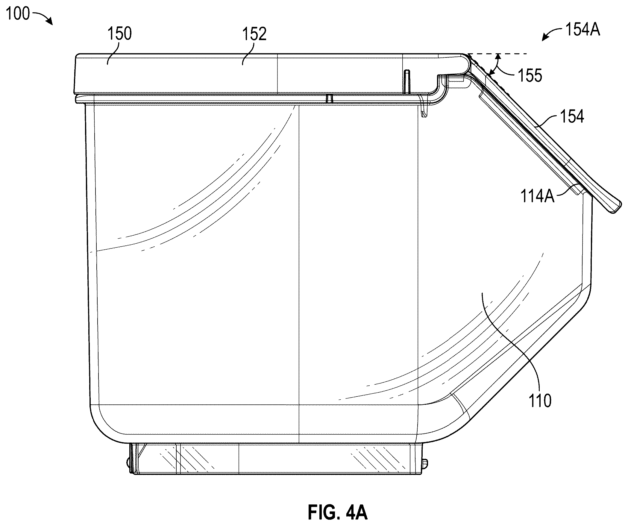 Patent US12378048 Figure 9 – Systems and devices for a container with a self-leveling lid