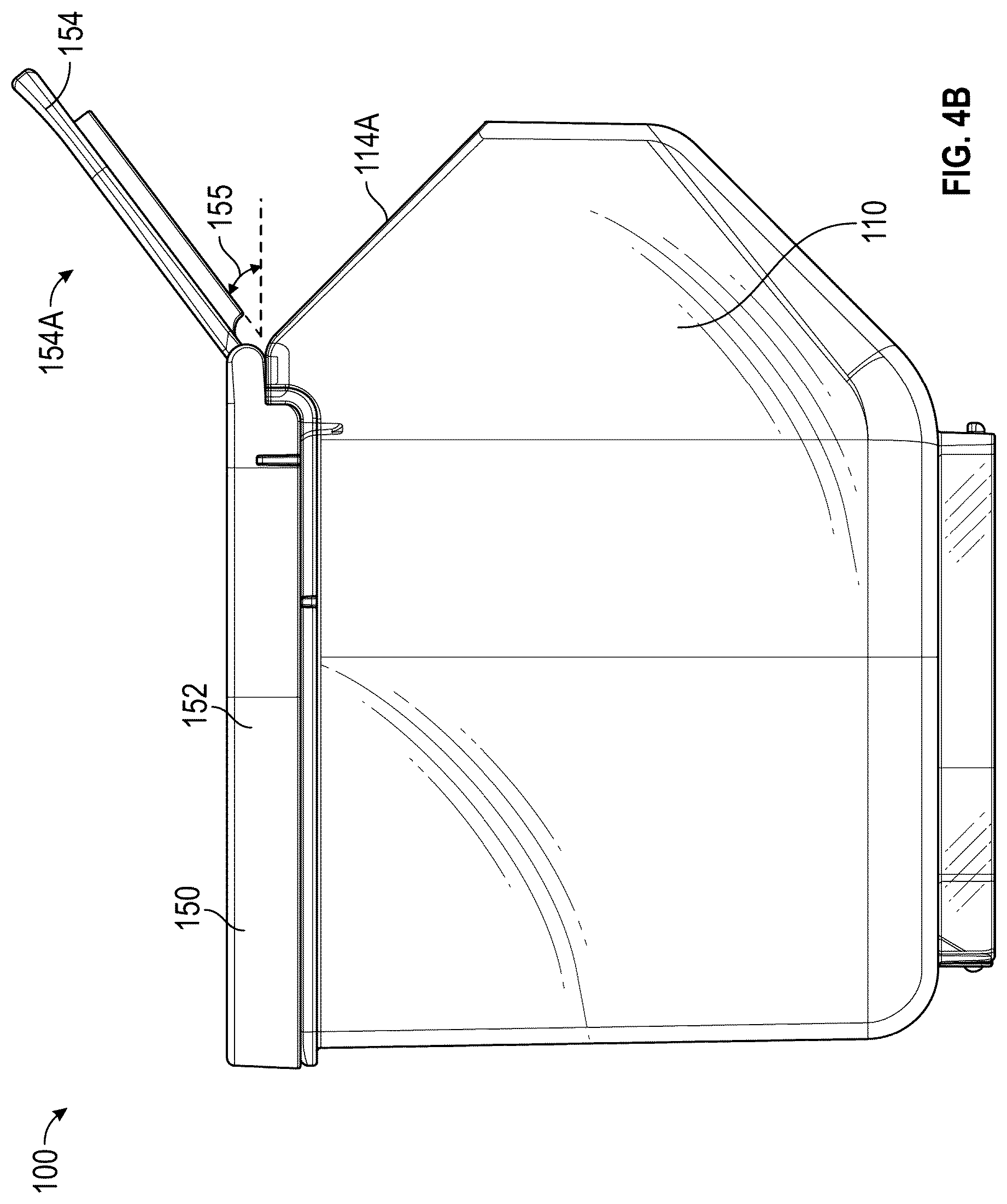Patent US12378048 Figure 10 – Systems and devices for a container with a self-leveling lid