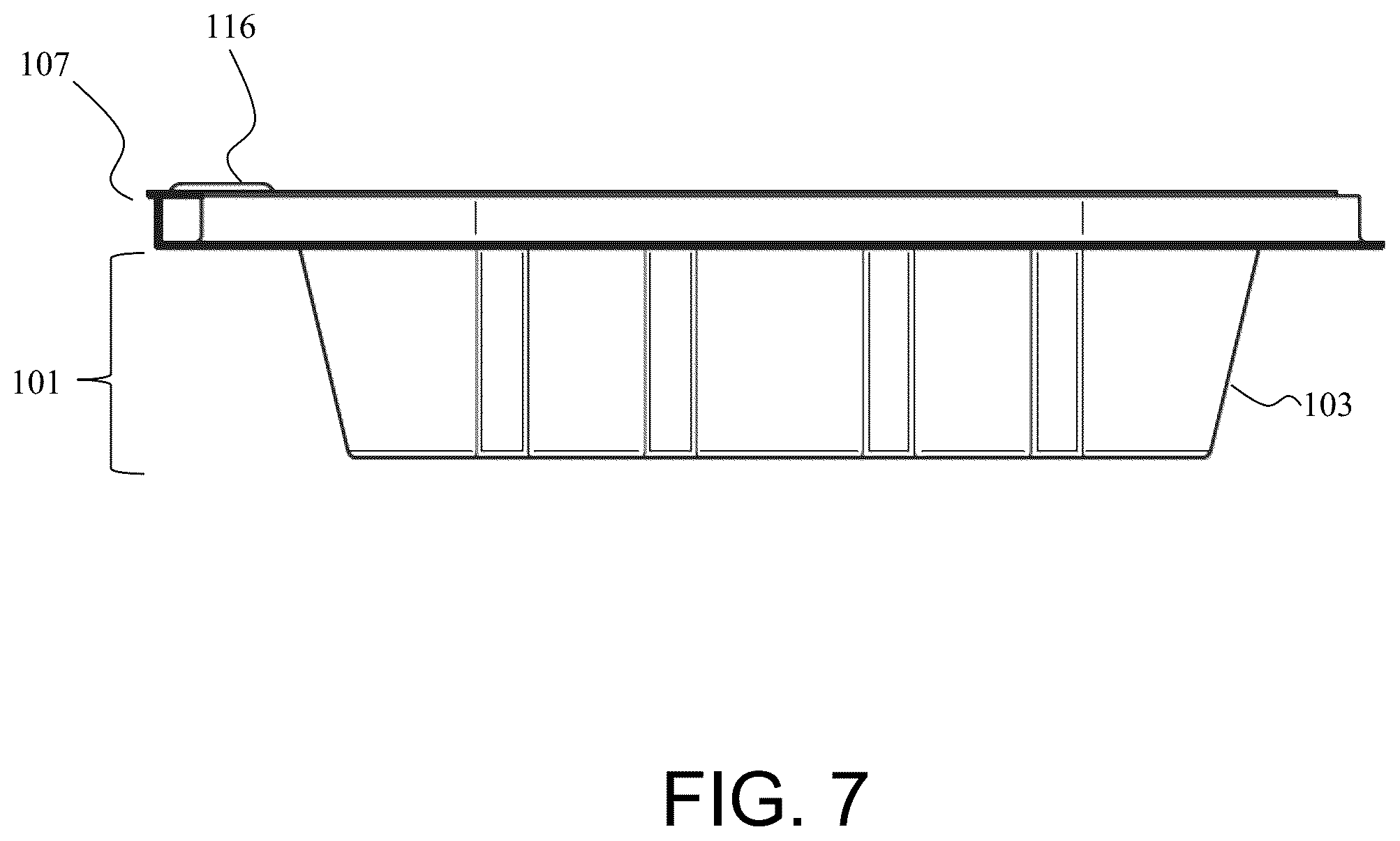 Patent US12378049 Figure 7 – Tamper-evident plastic container