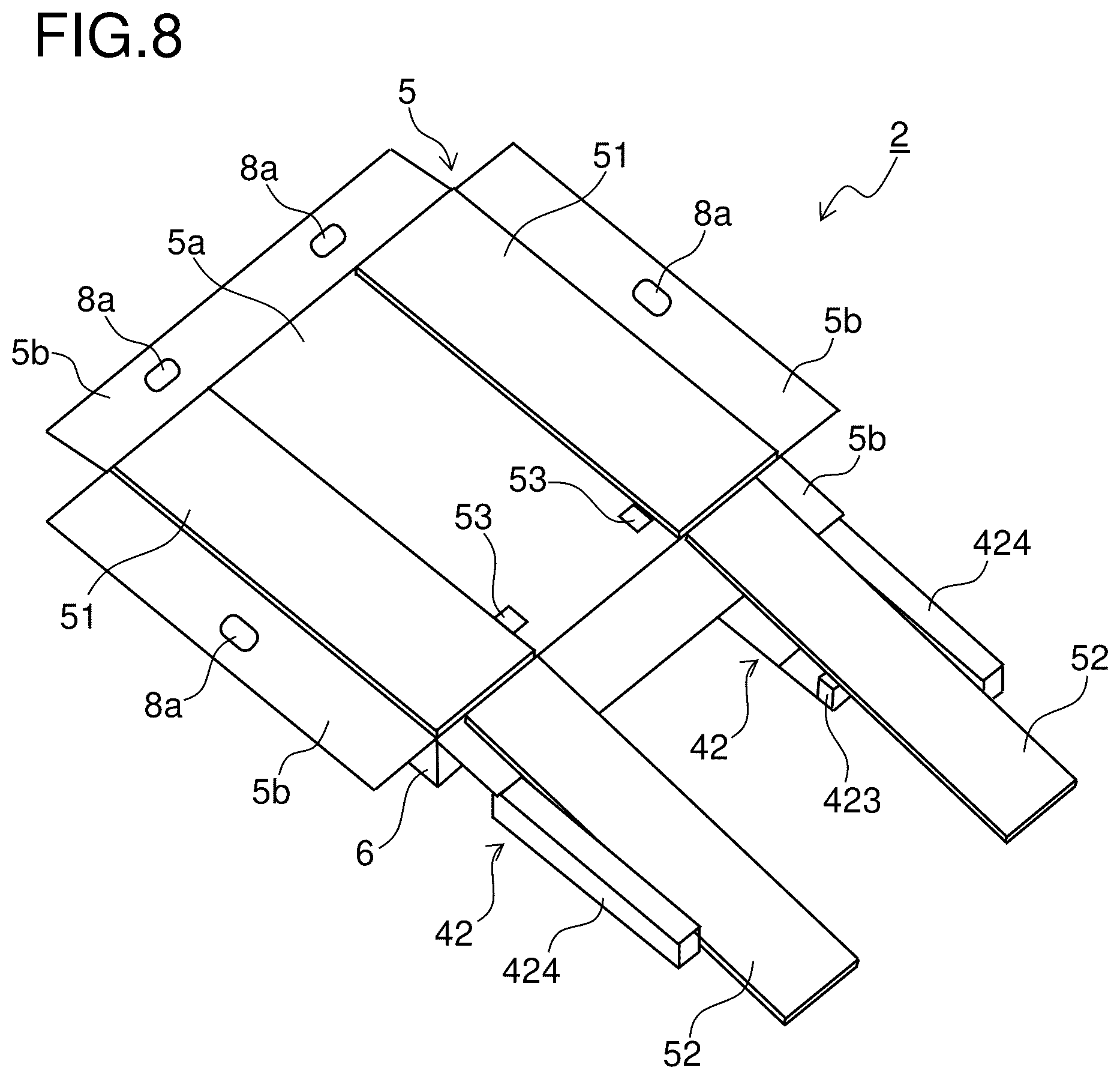 Patent US12378050 Figure 5 – Packing container