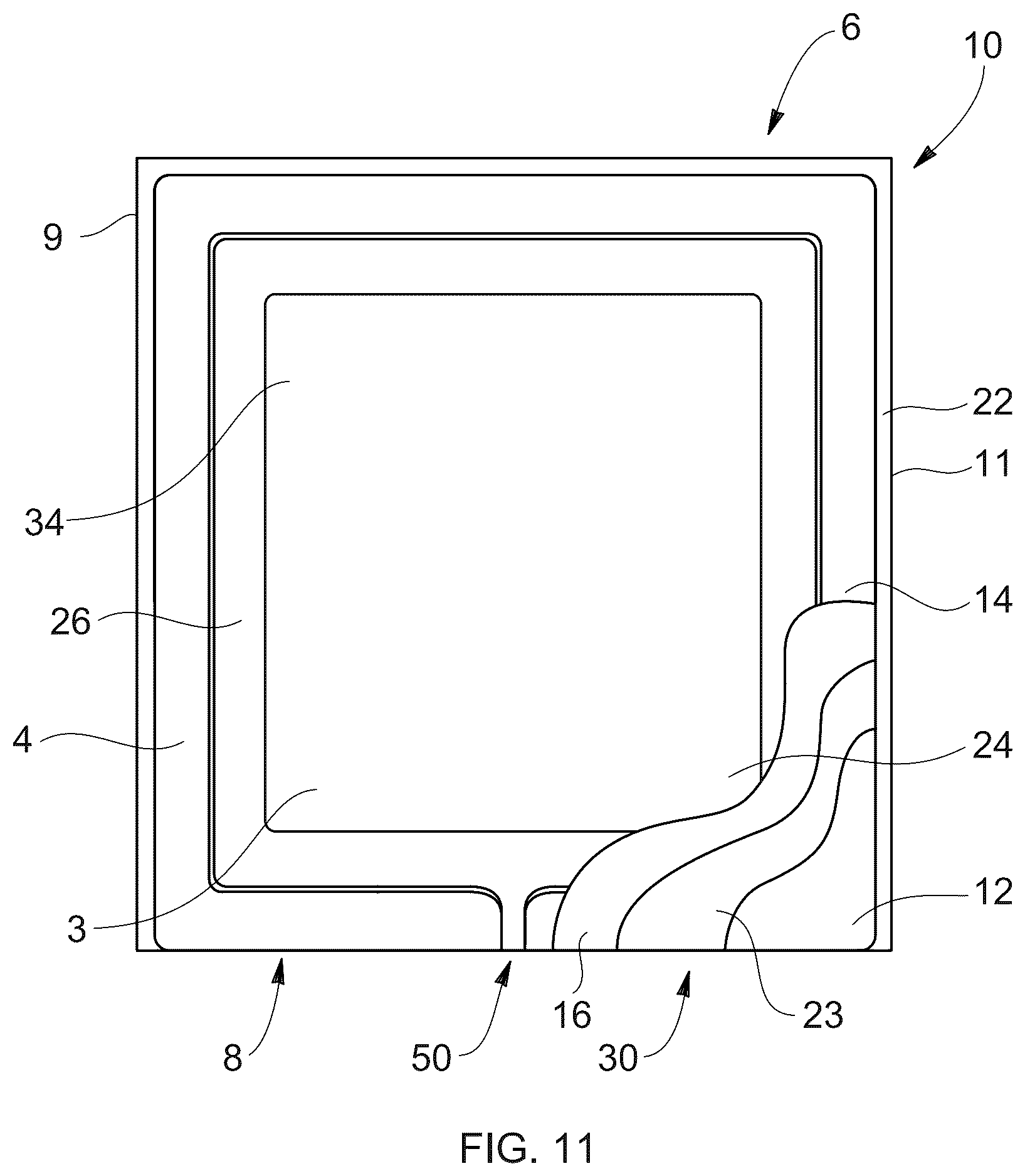Patent US12378056 Figure 8 – Shaped flexible shipping package and method of making