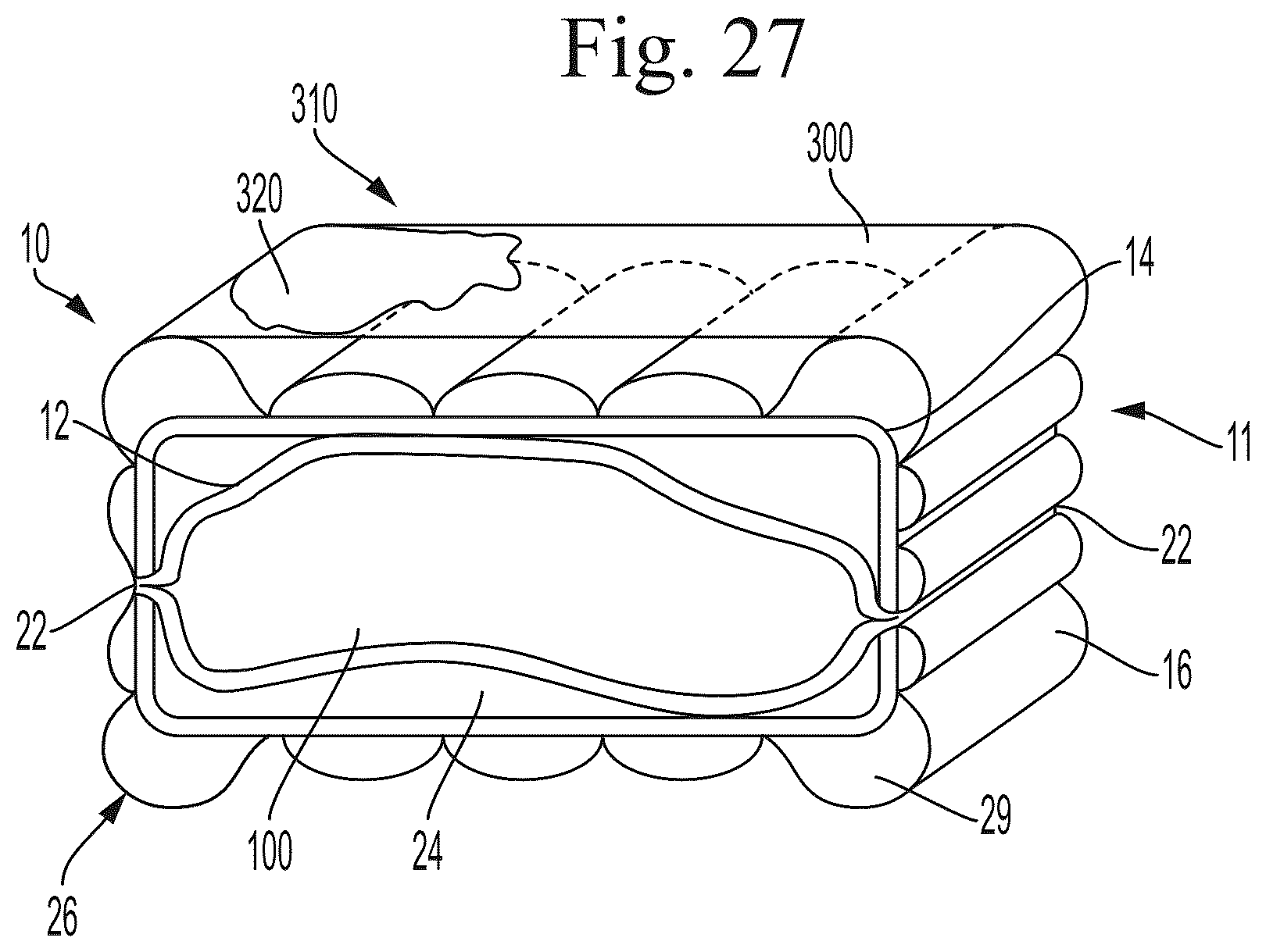 Patent US12378056 Figure 19 – Shaped flexible shipping package and method of making