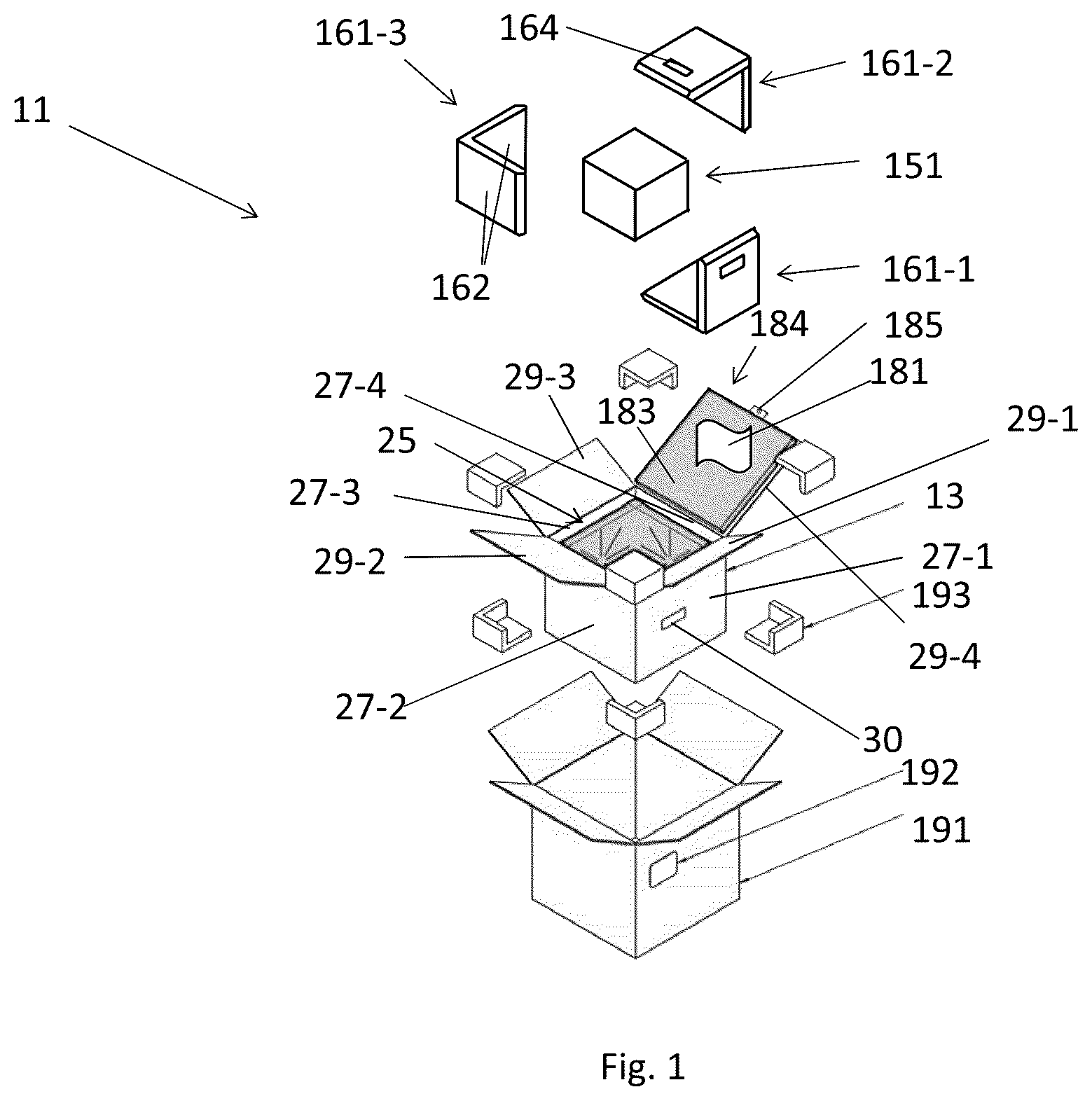 Patent US12378057 Figure 1 – Shipping system for storing and/or transporting temperature-sensitive materials