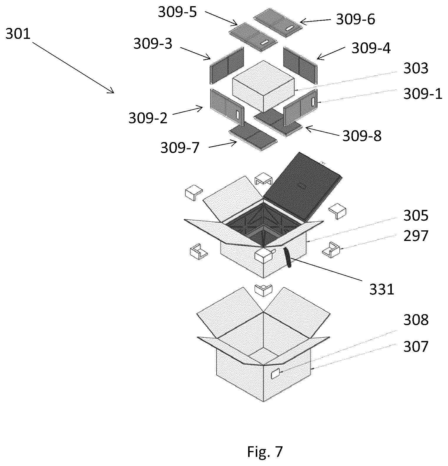 Patent US12378057 Figure 7 – Shipping system for storing and/or transporting temperature-sensitive materials