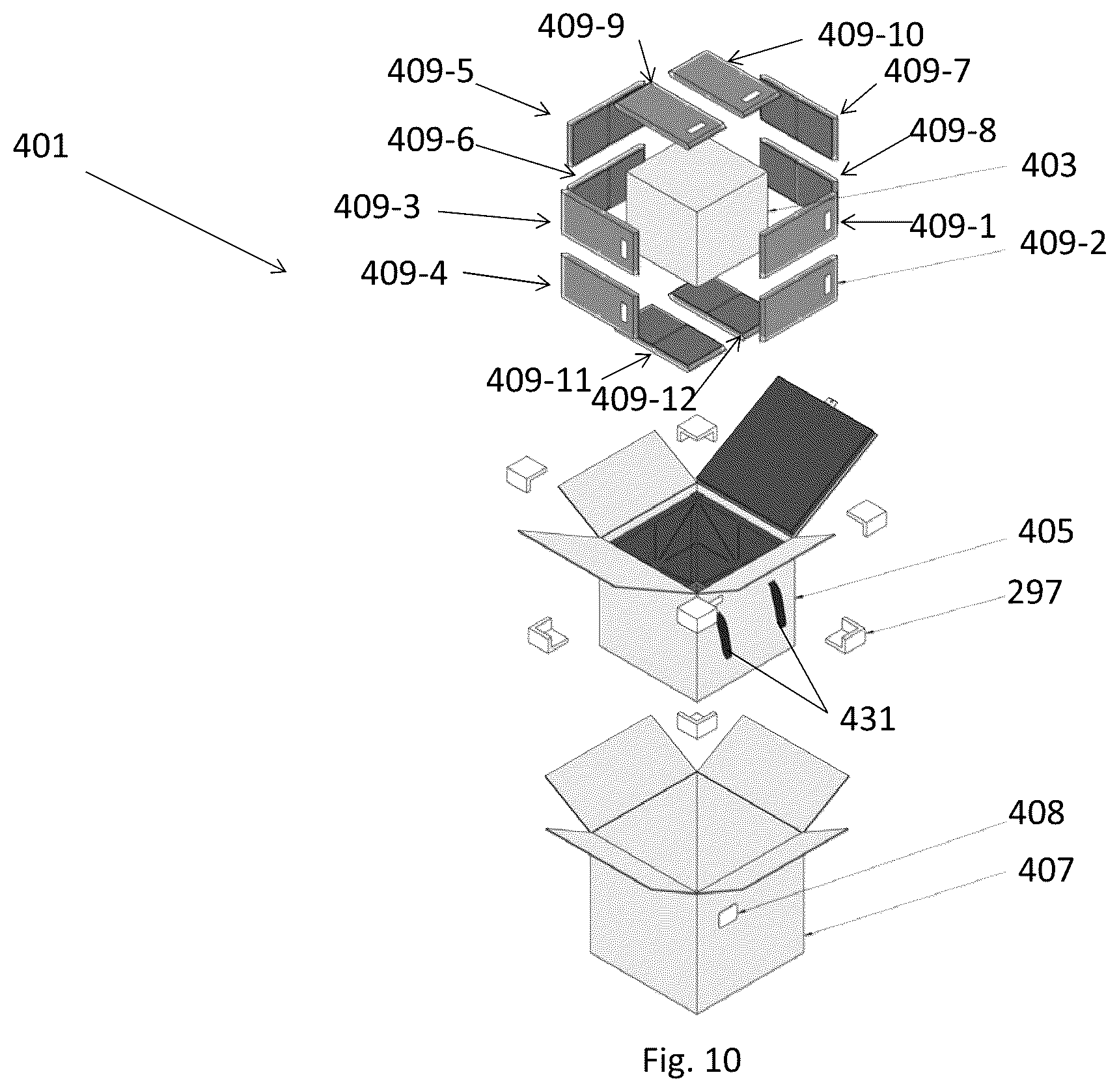 Patent US12378057 Figure 10 – Shipping system for storing and/or transporting temperature-sensitive materials