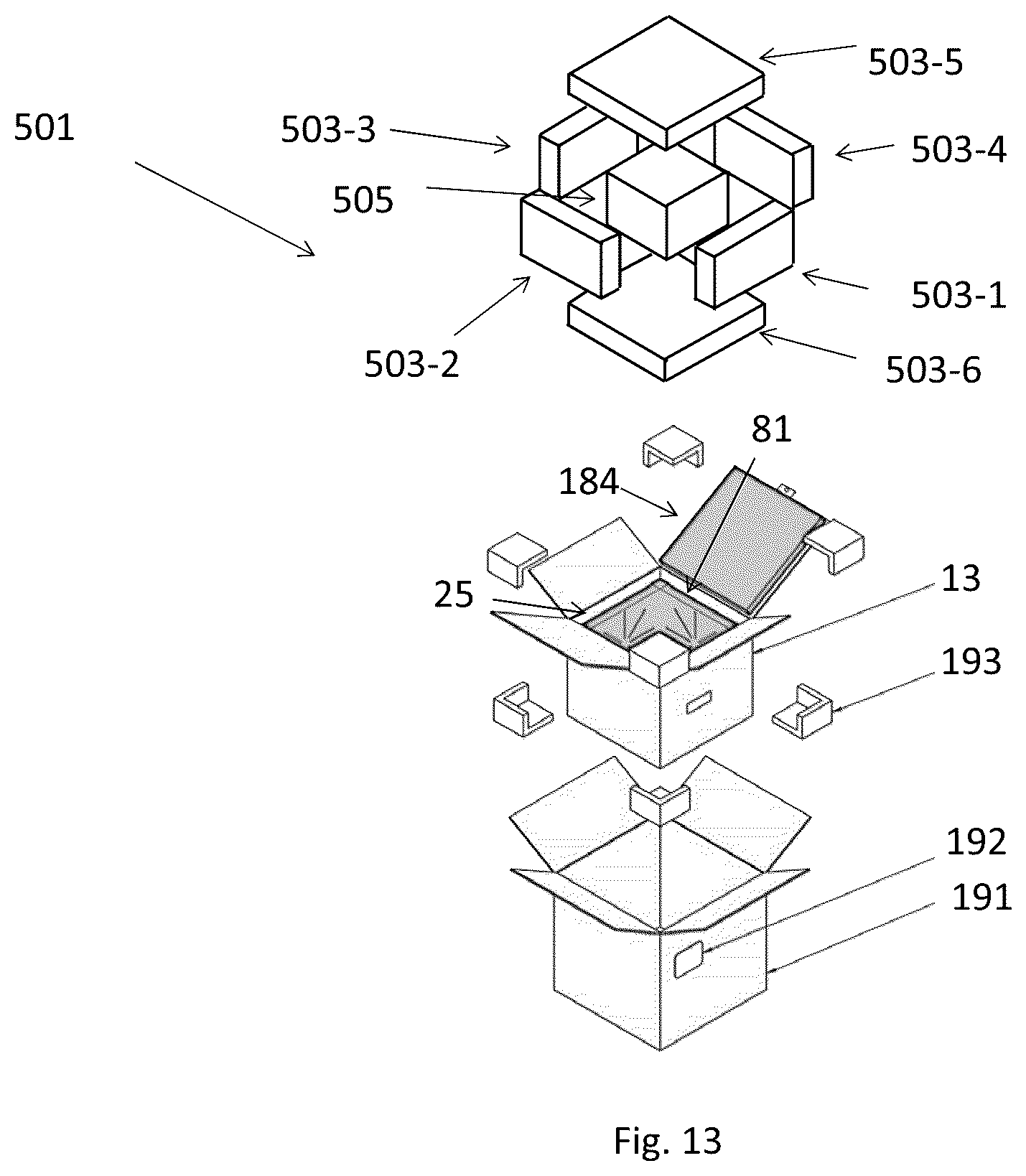 Patent US12378057 Figure 13 – Shipping system for storing and/or transporting temperature-sensitive materials