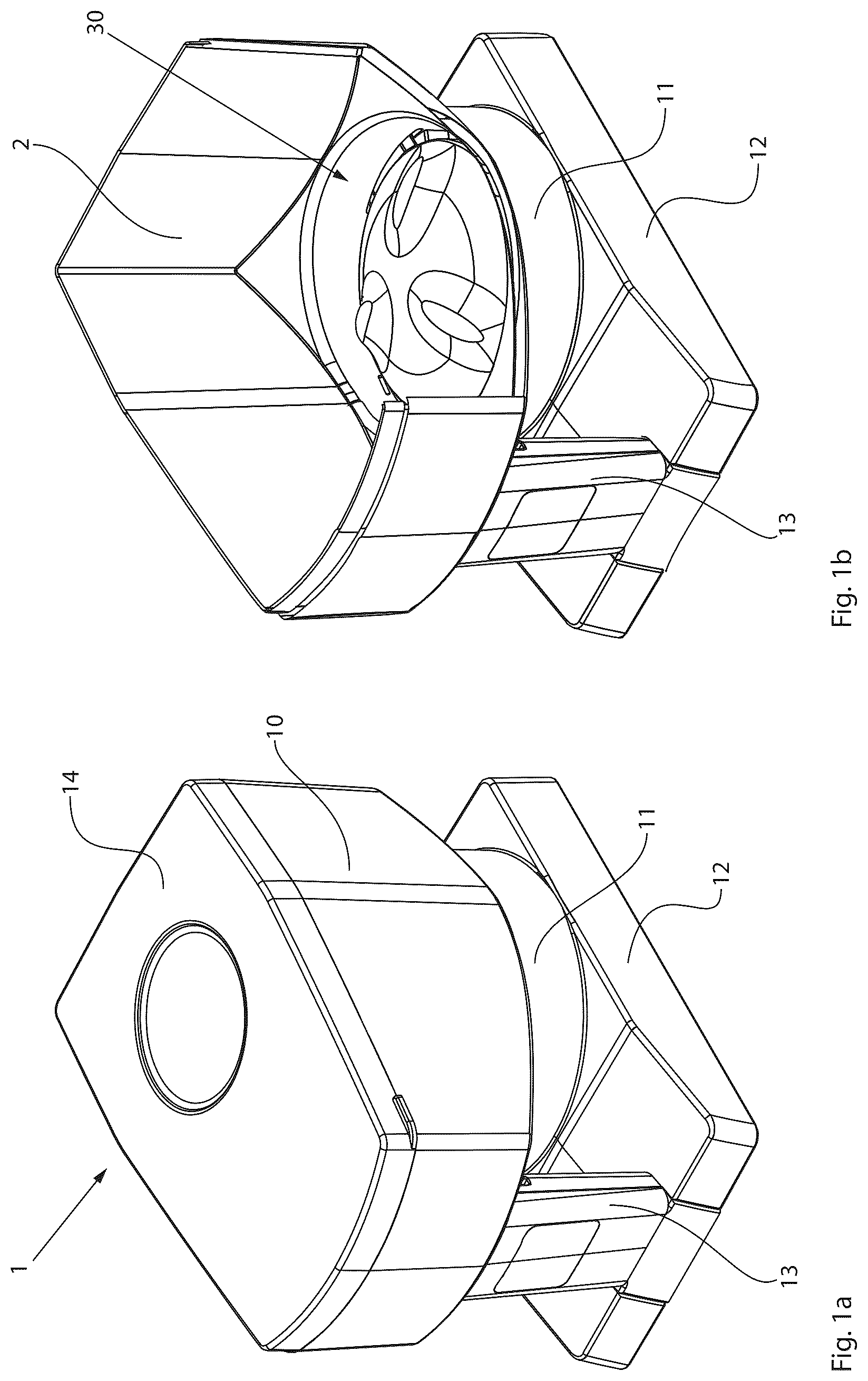 Patent US12378059 Figure 1 – Storage container for a storage and dispensing station