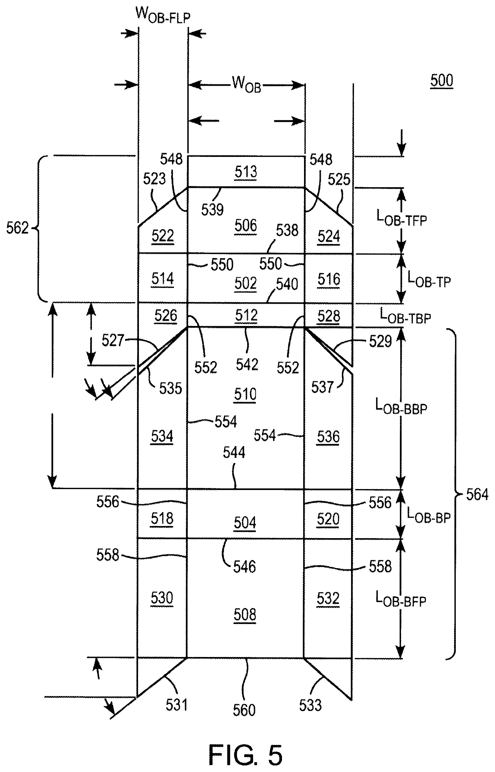 Patent US12378060 Figure 6 – Box blank