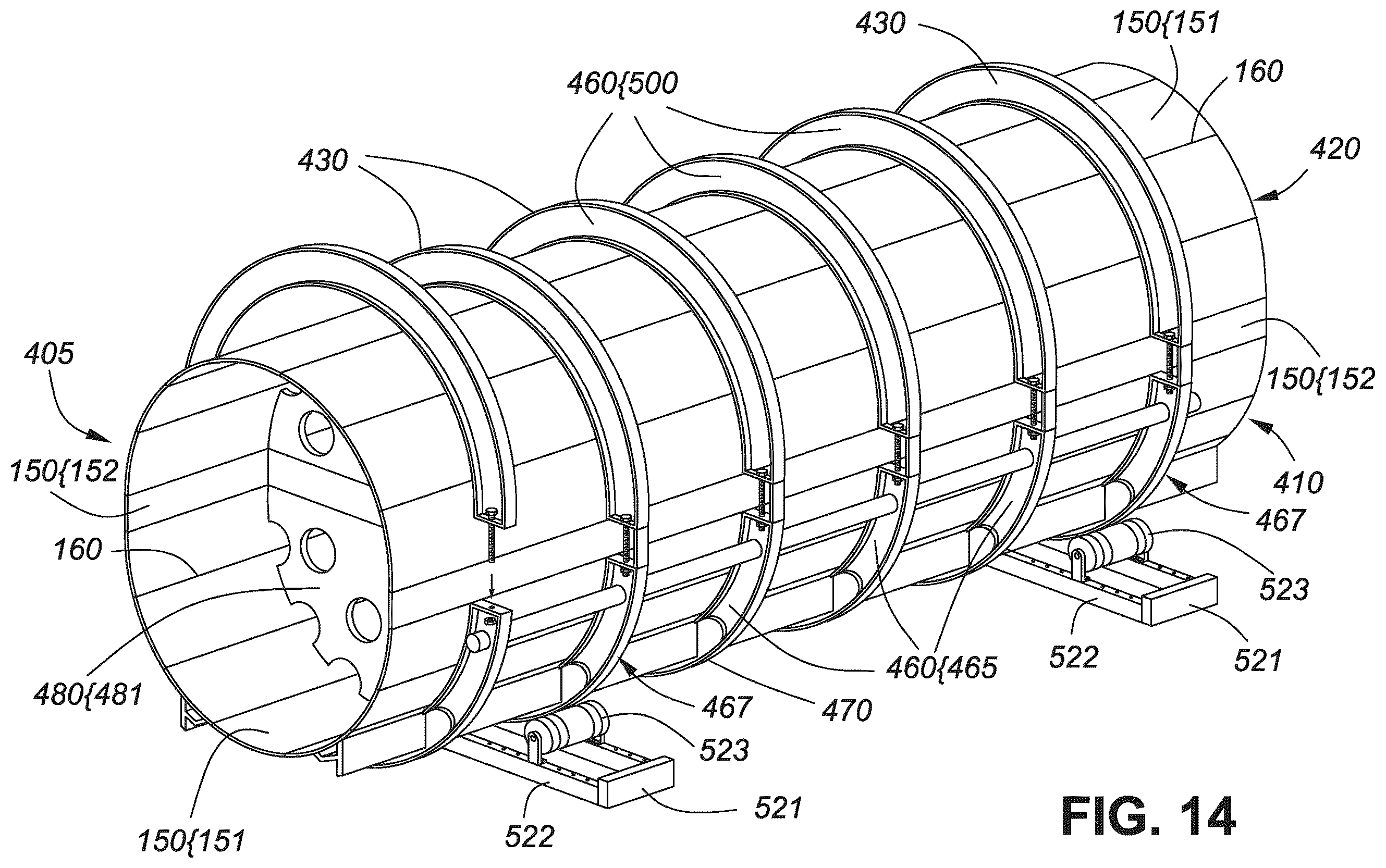 Patent US12378064 Figure 15 – Quasi-cylindrical cargo container and construction