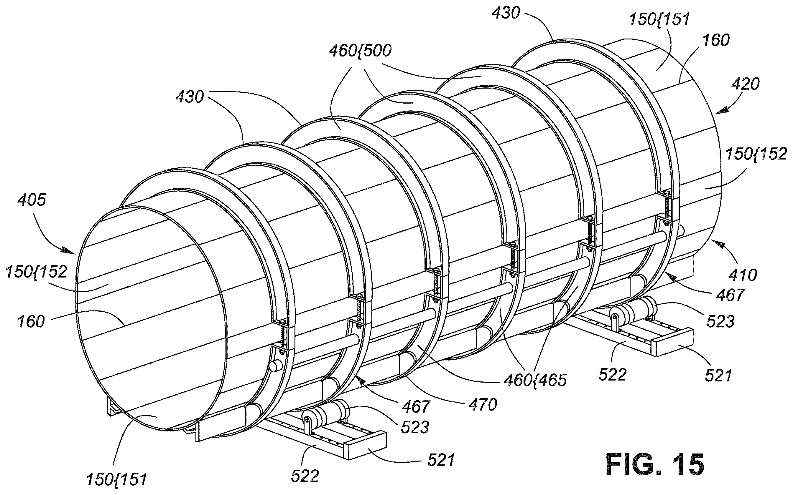 Patent US12378064 Figure 16 – Quasi-cylindrical cargo container and construction