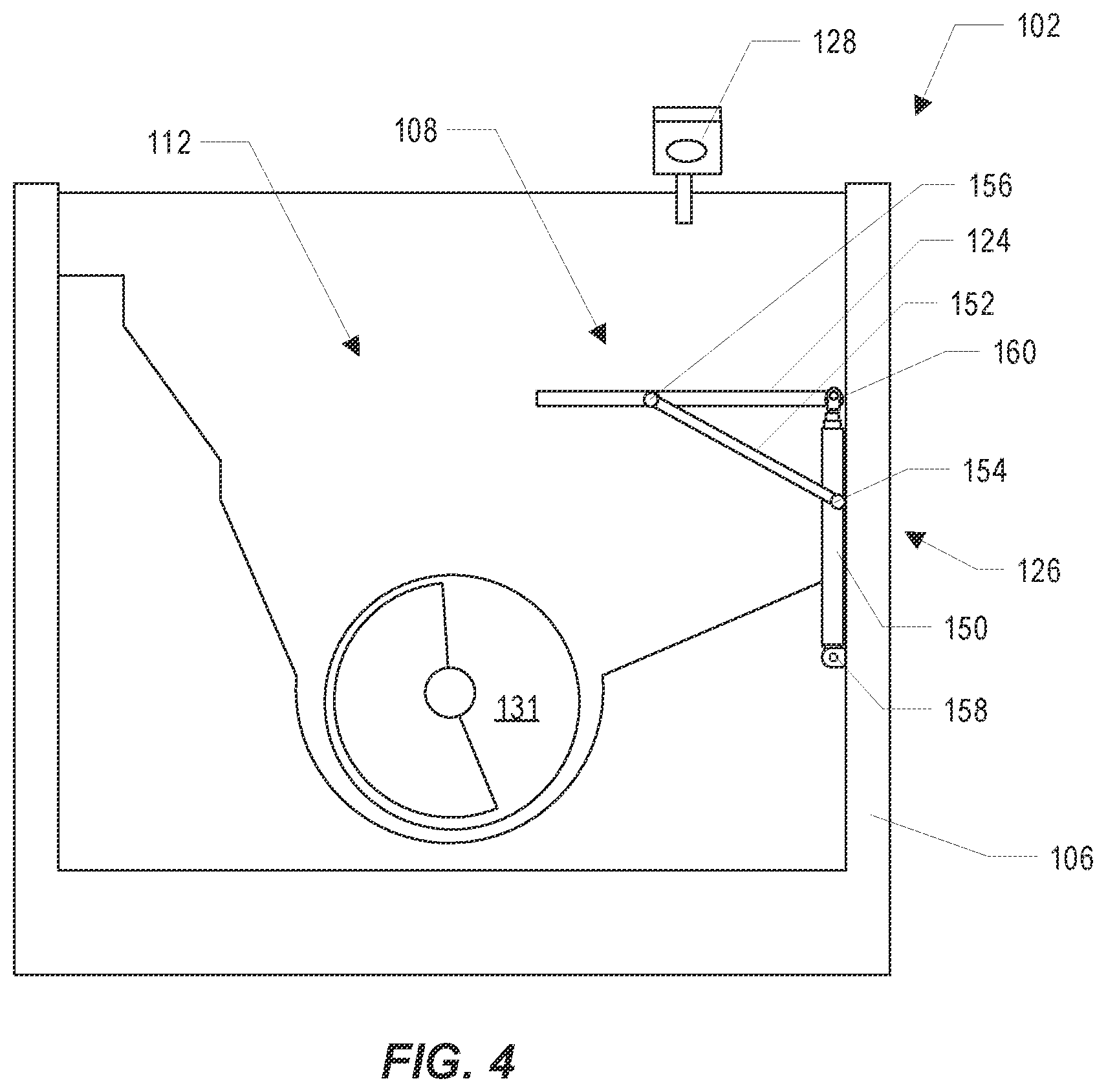 Patent US12378068 Figure 4 – Refuse collection with auger and contamination detection panel