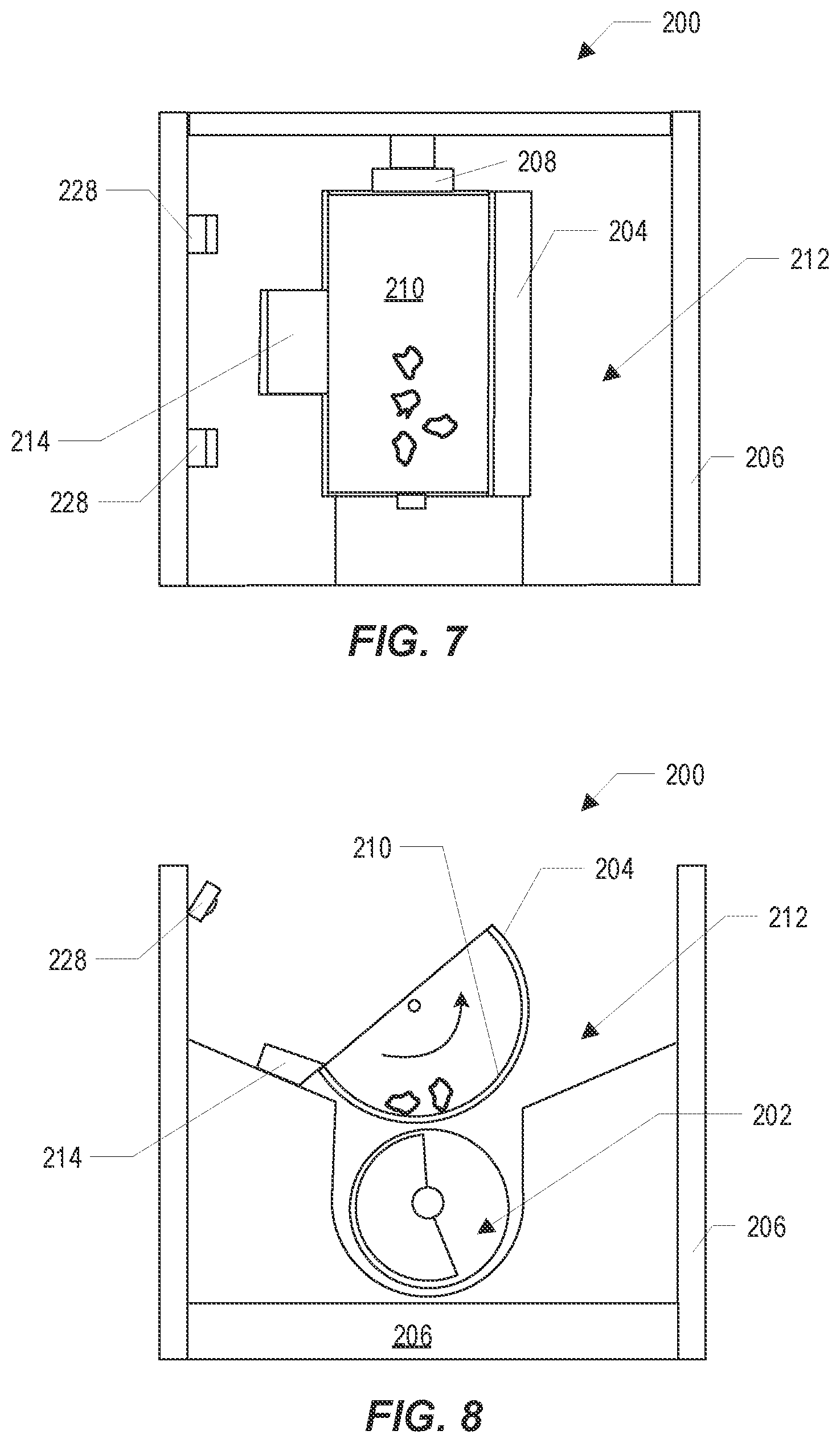 Patent US12378068 Figure 6 – Refuse collection with auger and contamination detection panel