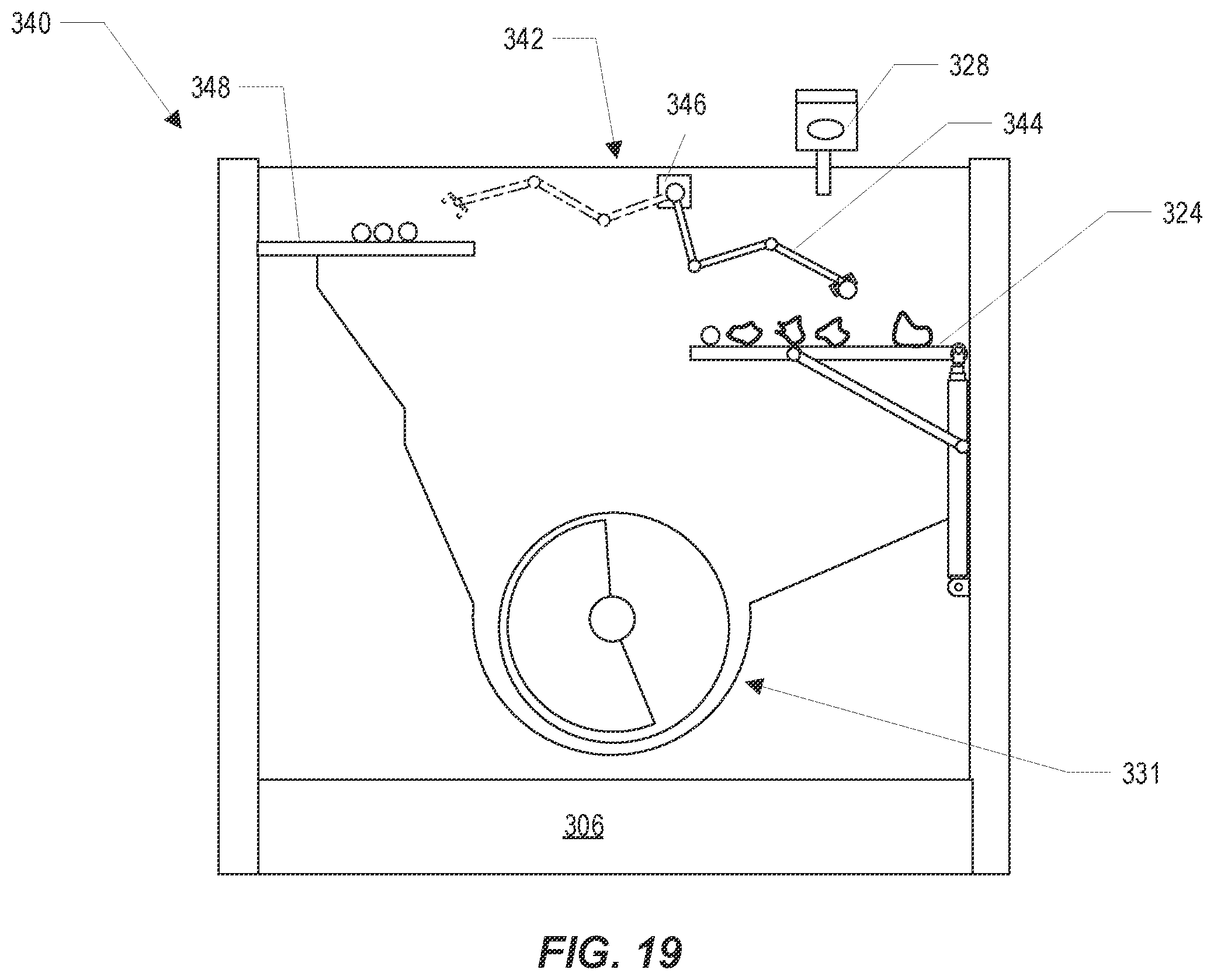 Patent US12378068 Figure 14 – Refuse collection with auger and contamination detection panel