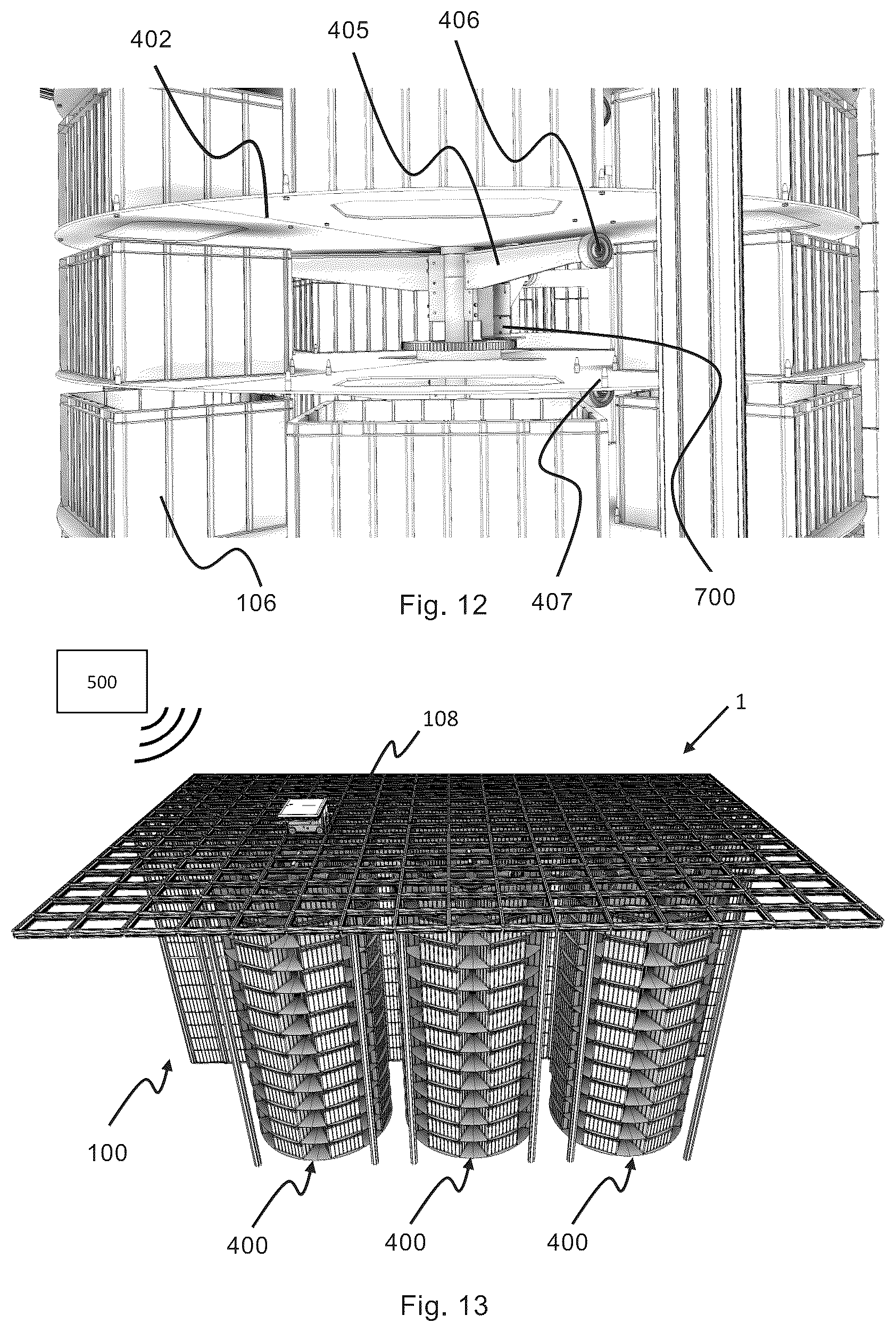 Patent US12378069 Figure 9 – Automated storage tower with carousel