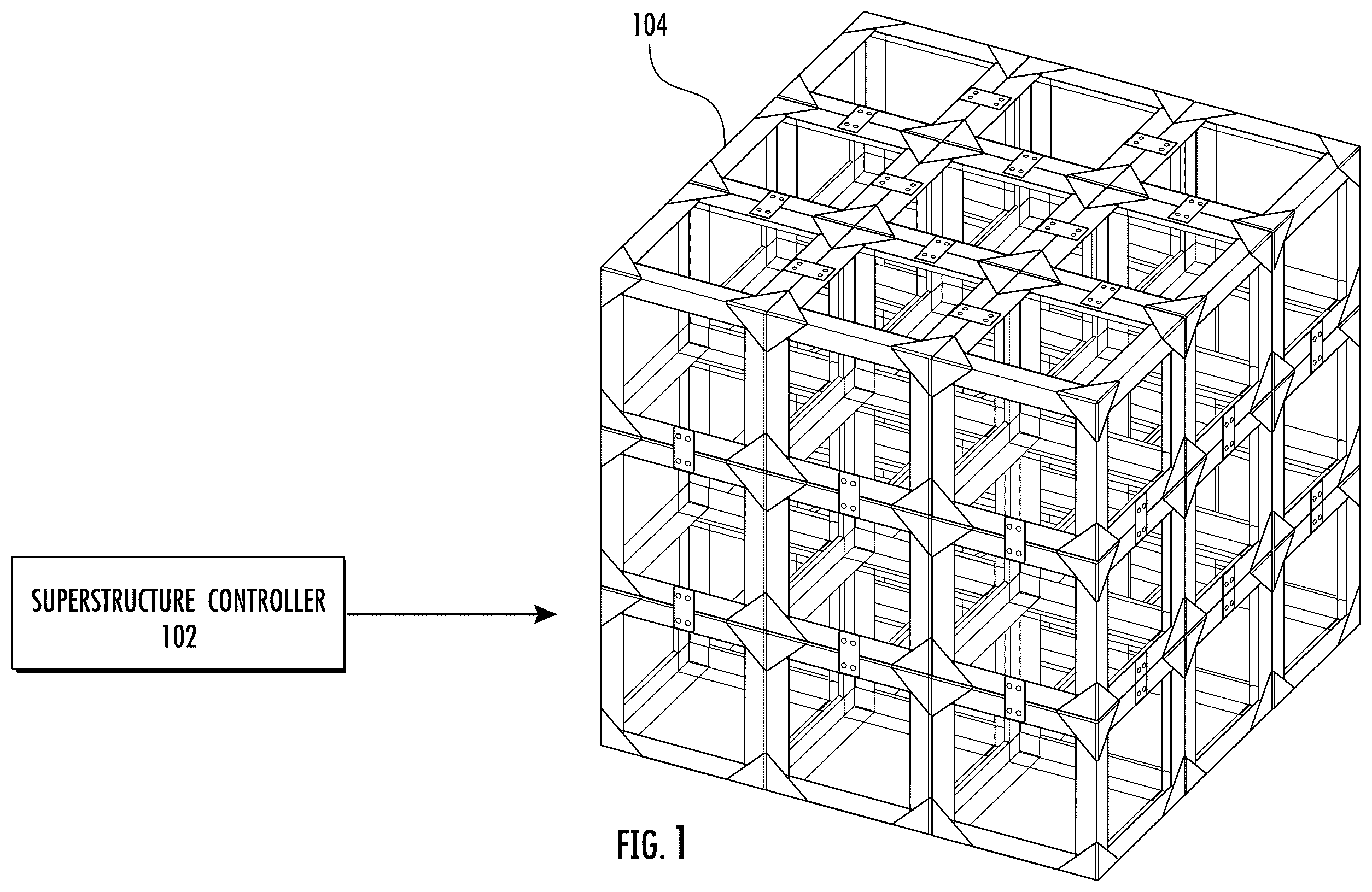 Patent US12378071 Figure 1 – Methods, apparatuses and computer program products for dynamically generating a tote plan for movement of rectangular prisms through a multi-dimensional space