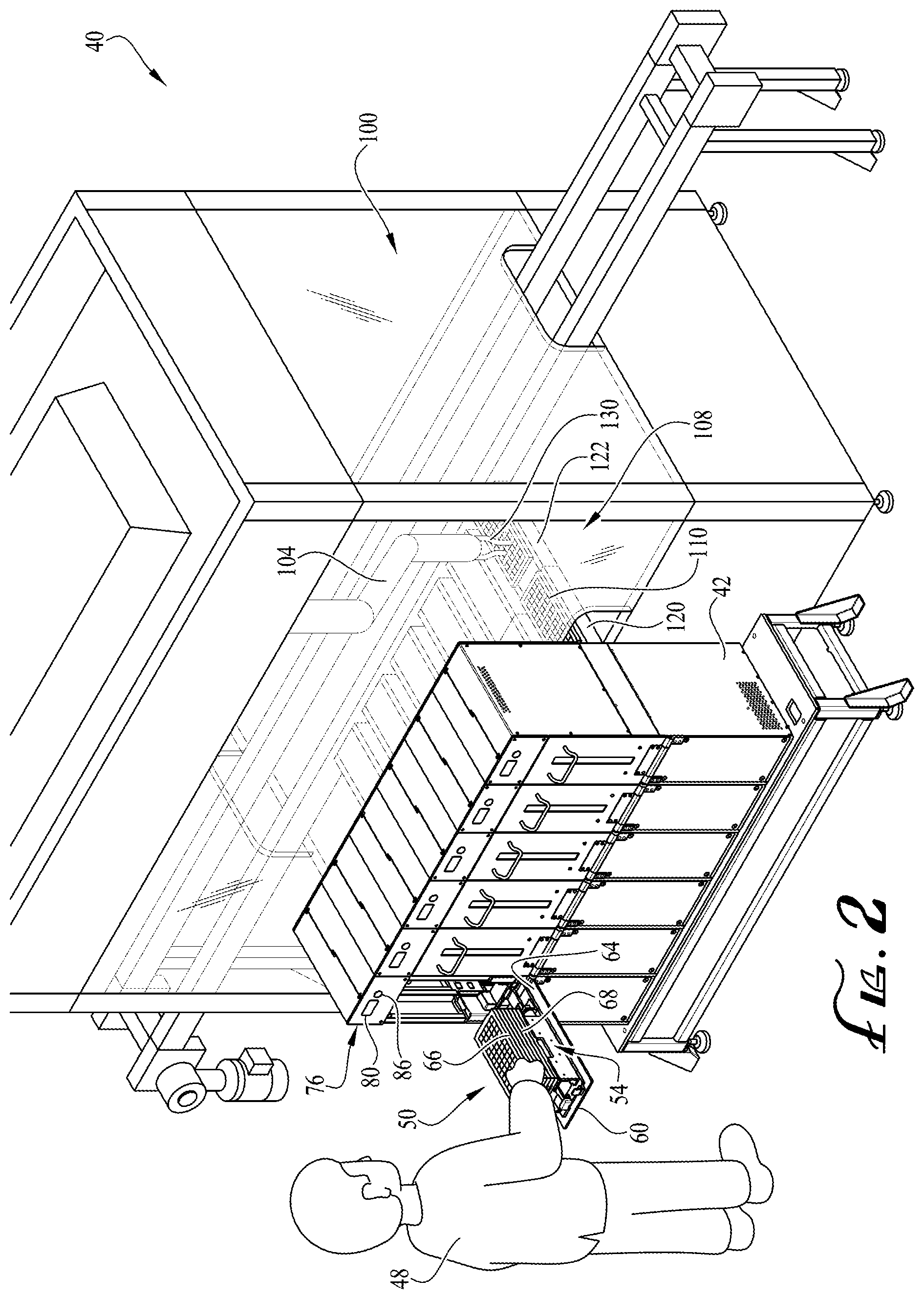 Patent US12378074 Figure 2 – Tray exchange and dispositioning systems, methods, and apparatuses