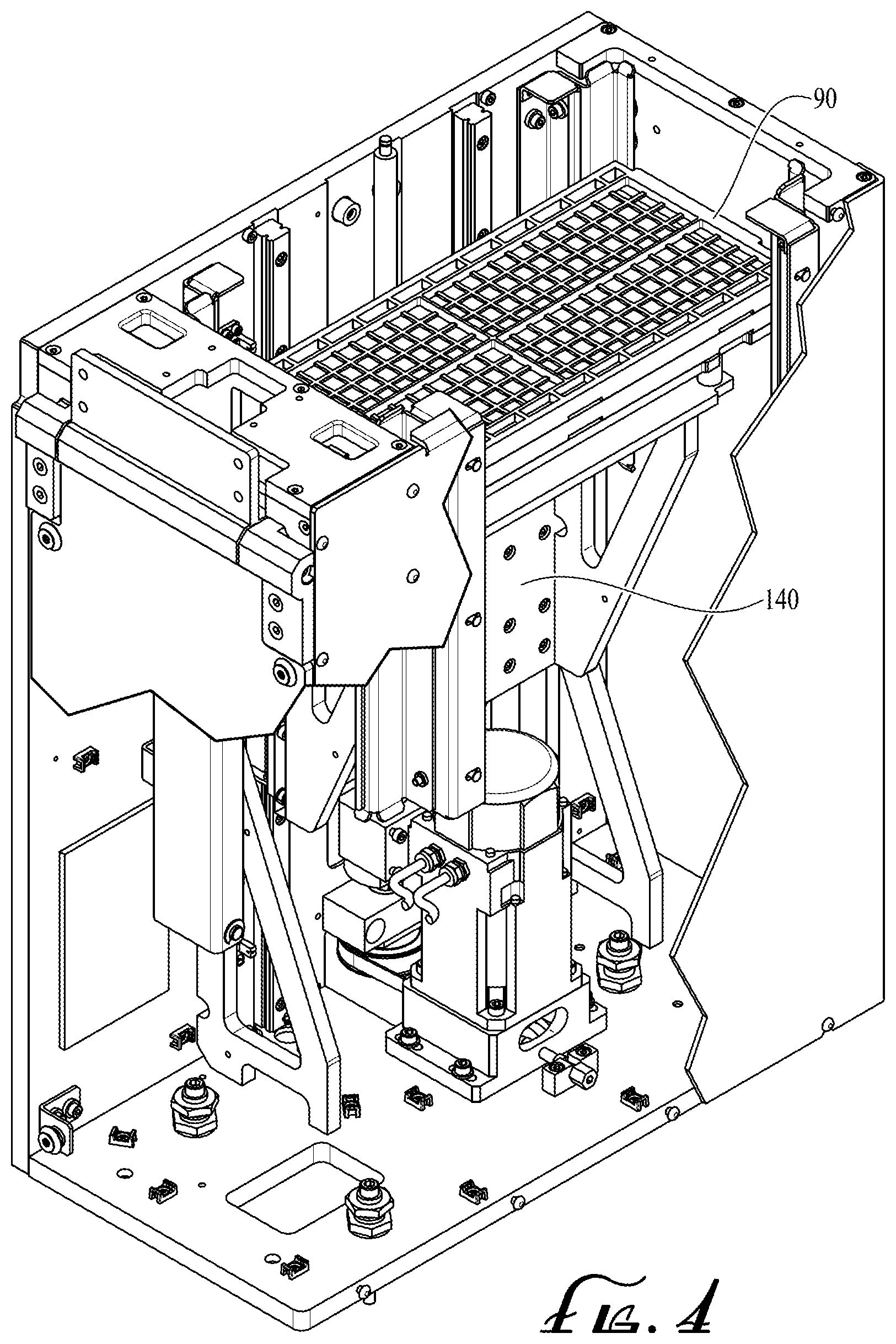 Patent US12378074 Figure 4 – Tray exchange and dispositioning systems, methods, and apparatuses