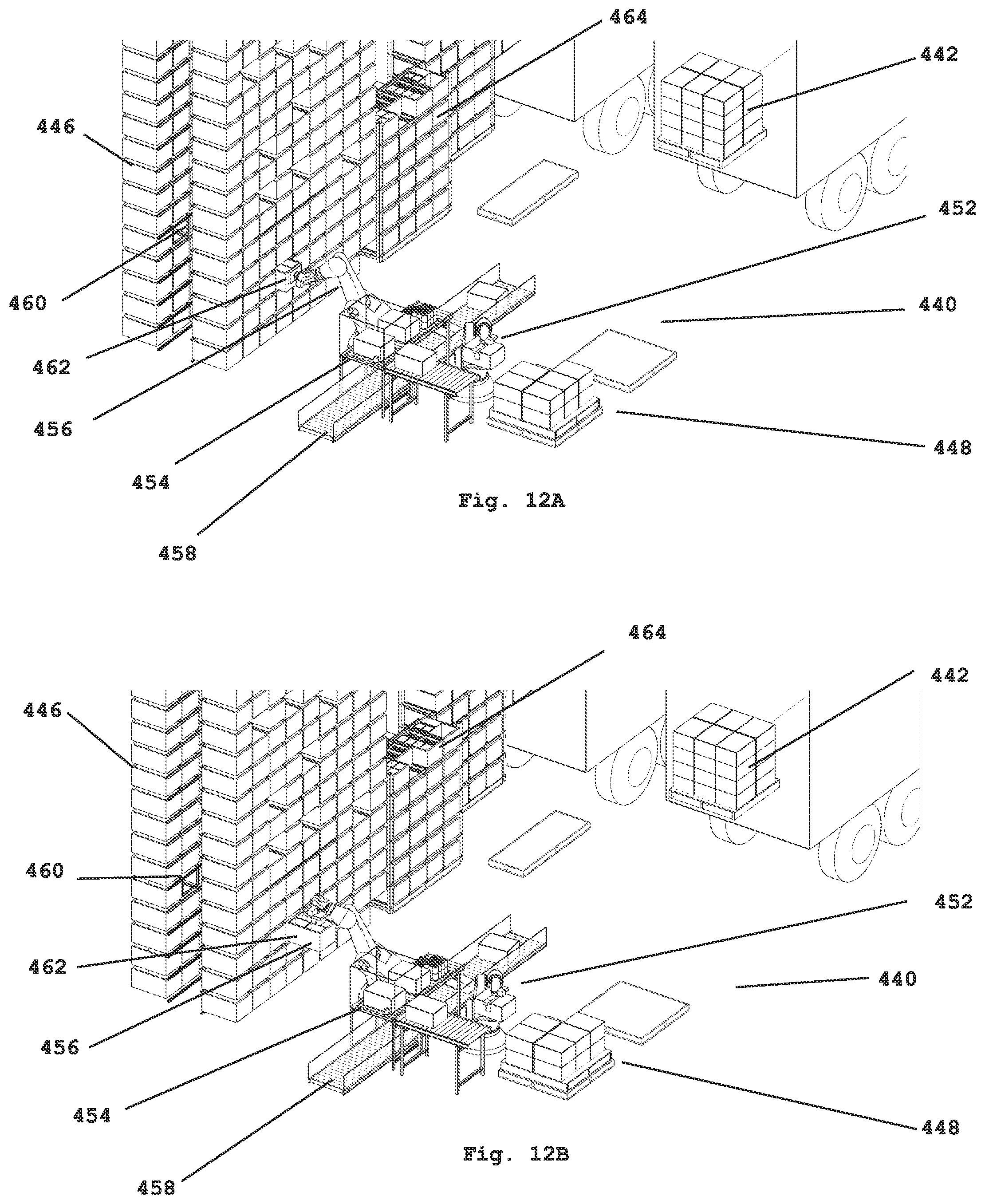 Patent US12378077 Figure 14 – Automated decant system