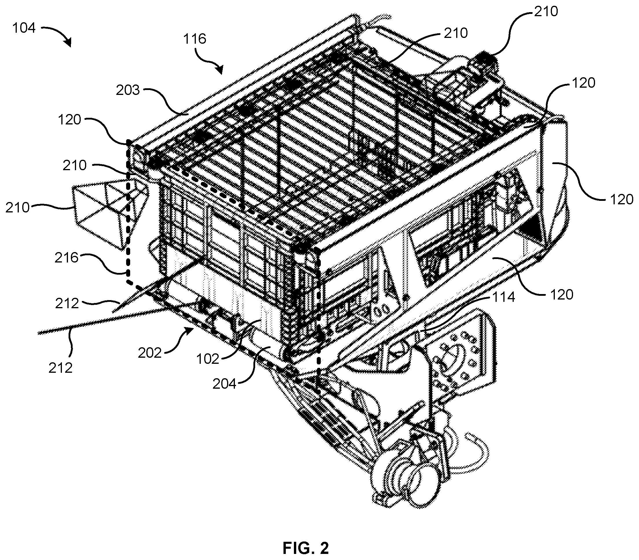 Patent US12378078 Figure 2 – Container management system