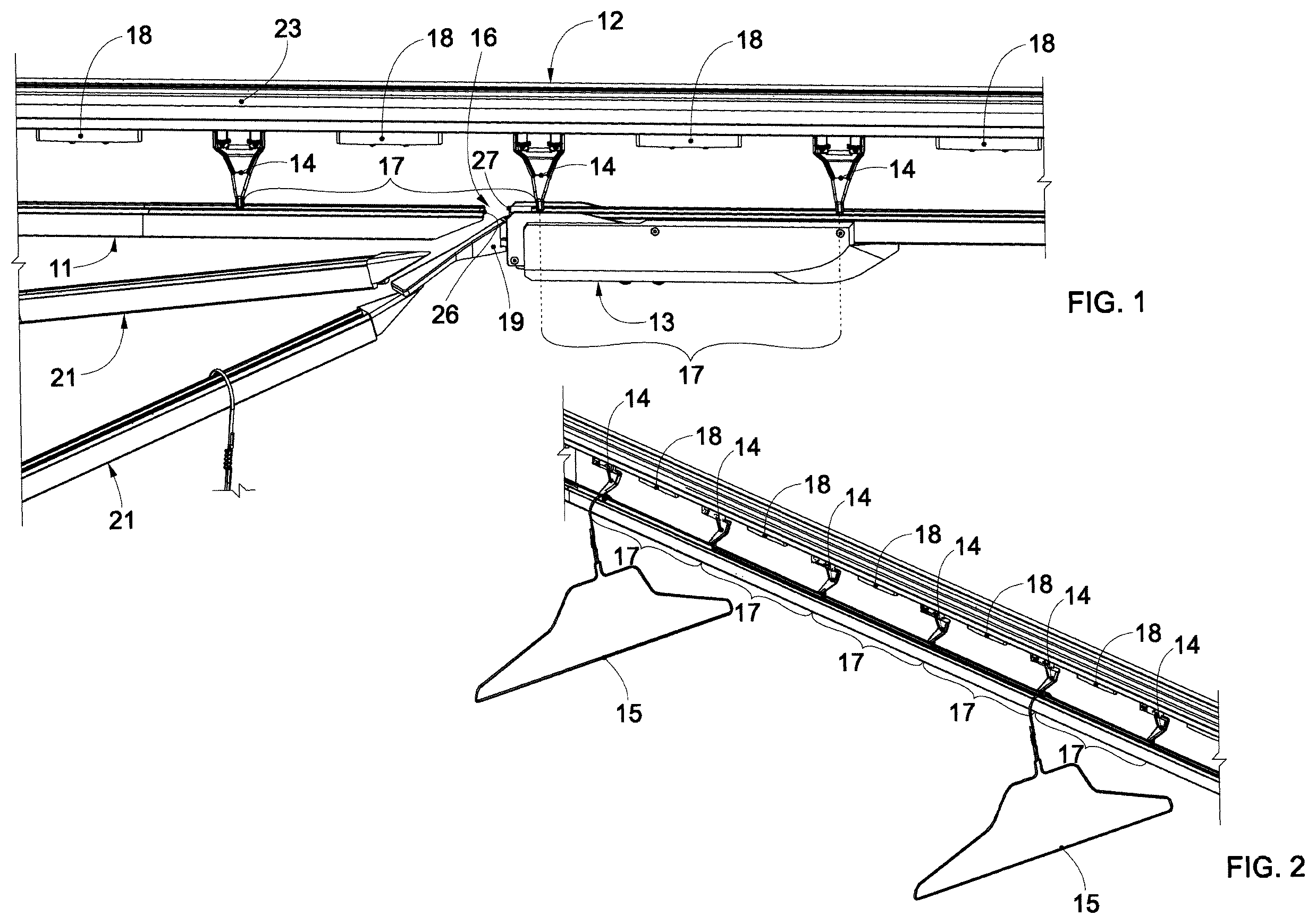 Patent US12378081 Figure 1 – Apparatus for moving and sorting articles