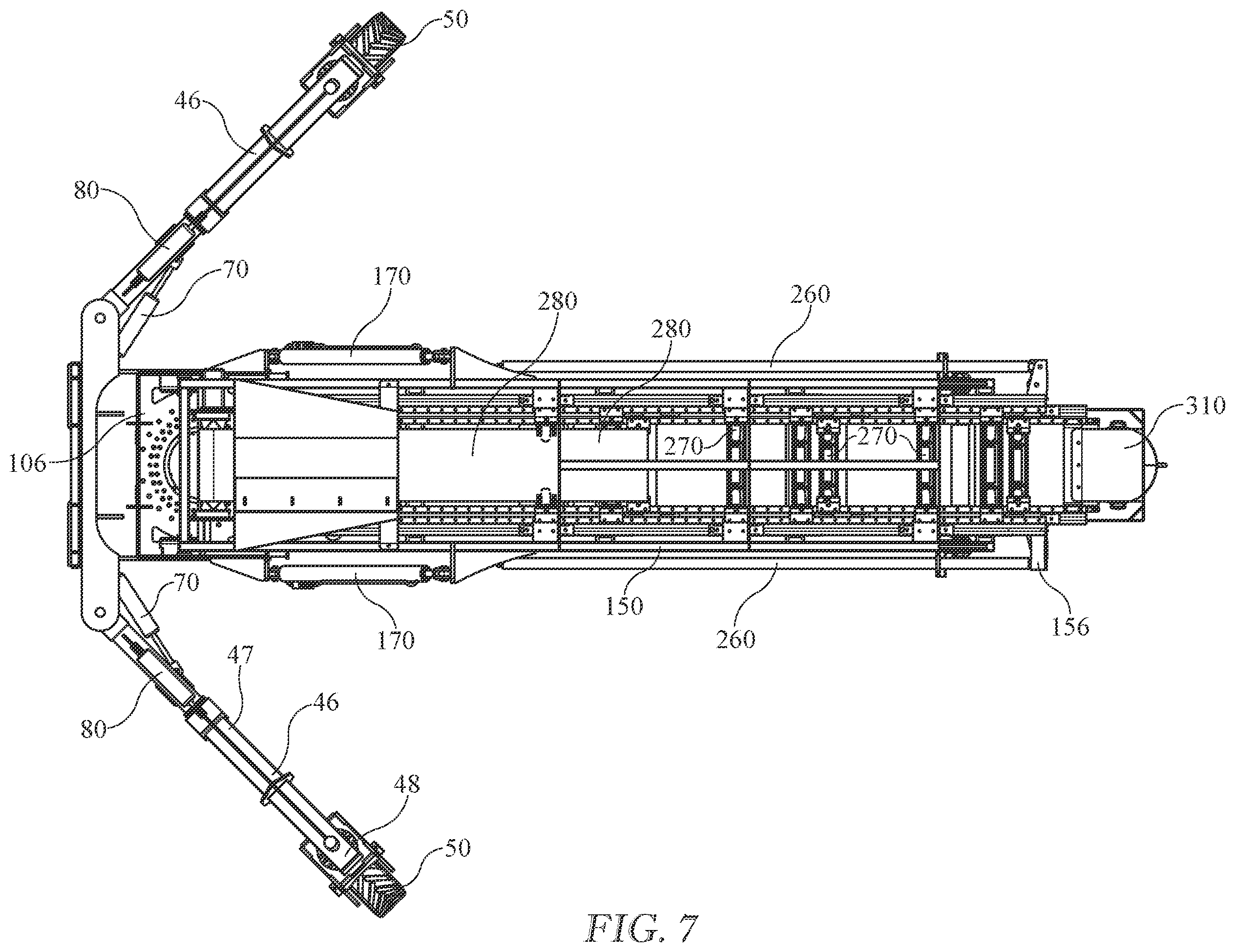 Patent US12378082 Figure 7 – Portable telescopic conveyor belt