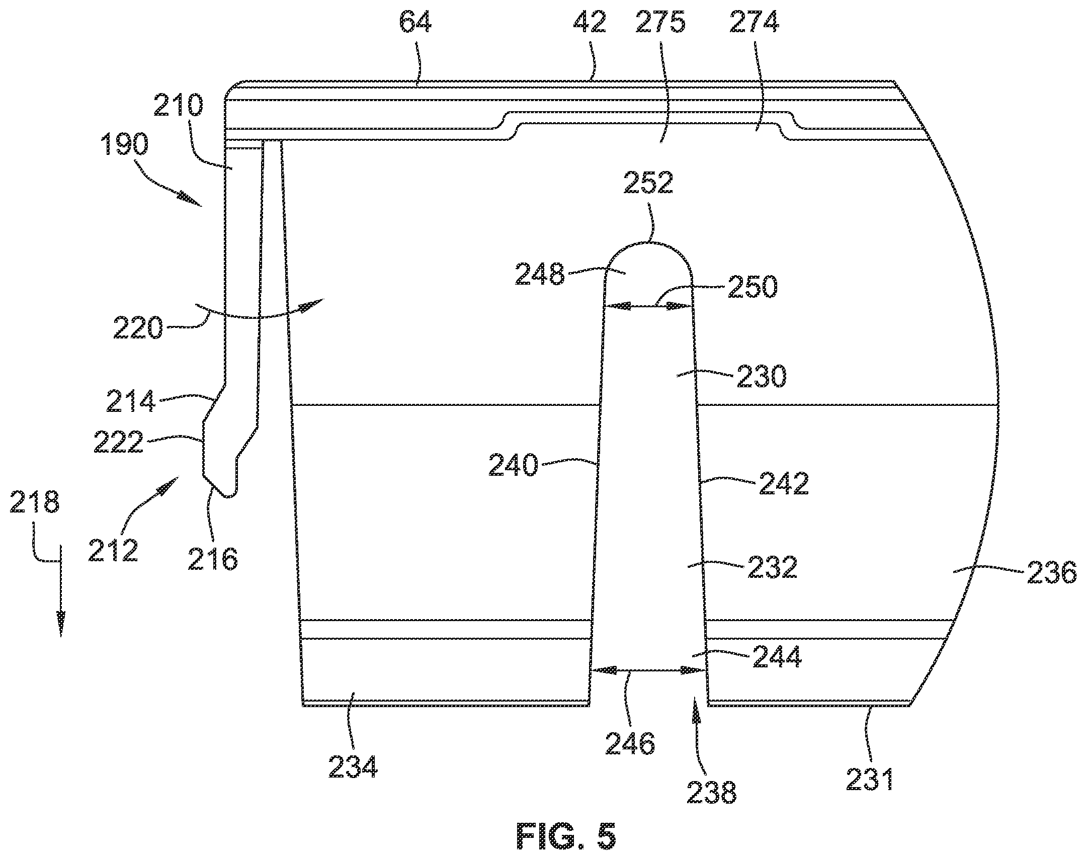Patent US12378083 Figure 5 – Conveyor gap blocker