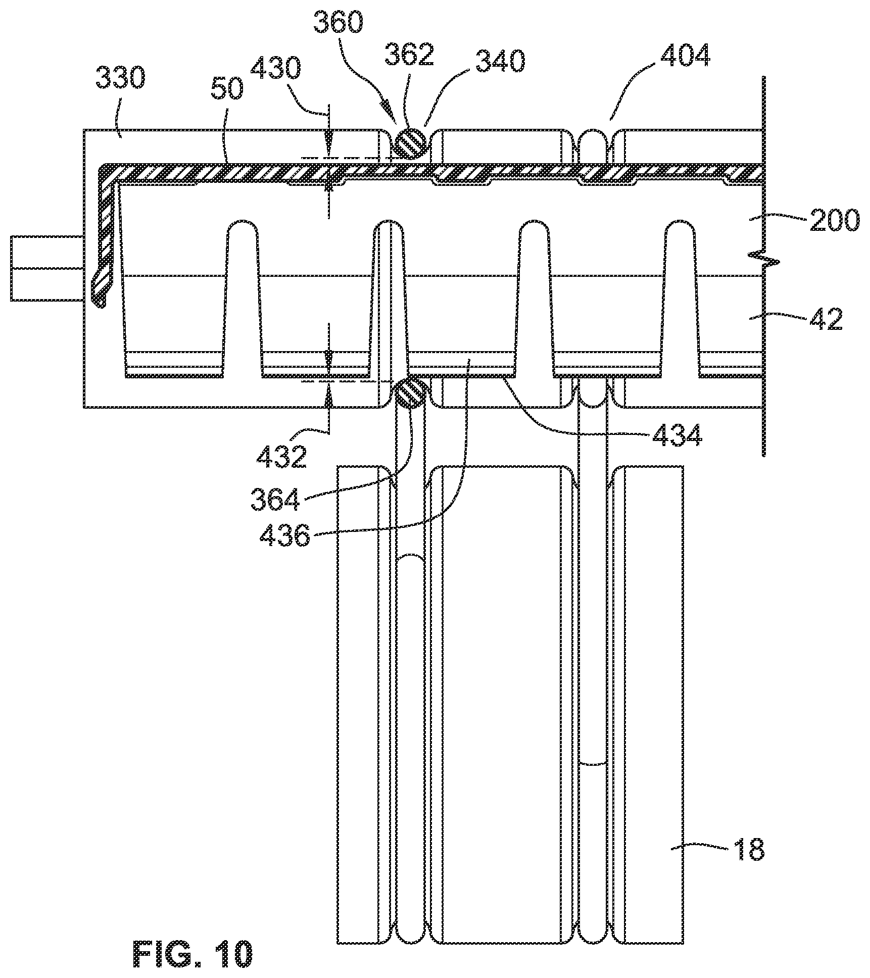 Patent US12378083 Figure 10 – Conveyor gap blocker
