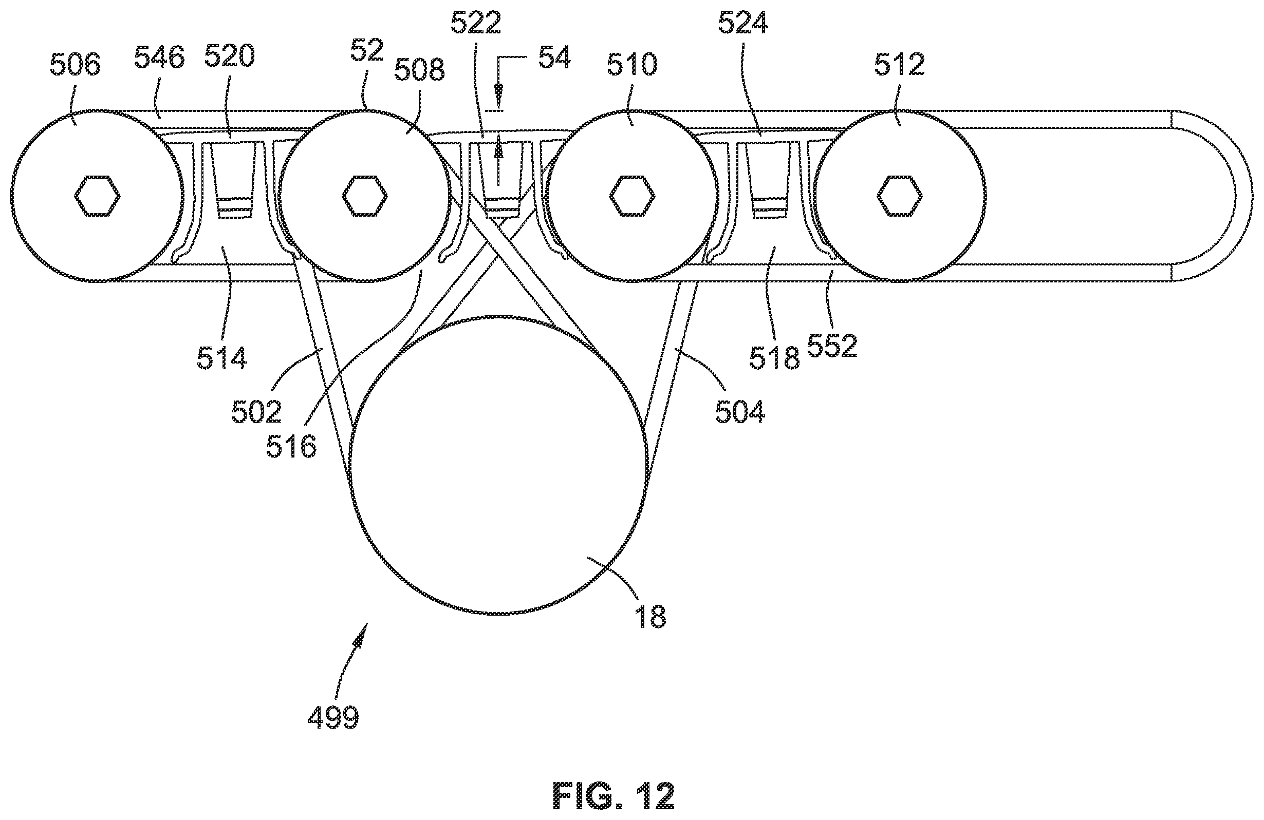 Patent US12378083 Figure 12 – Conveyor gap blocker