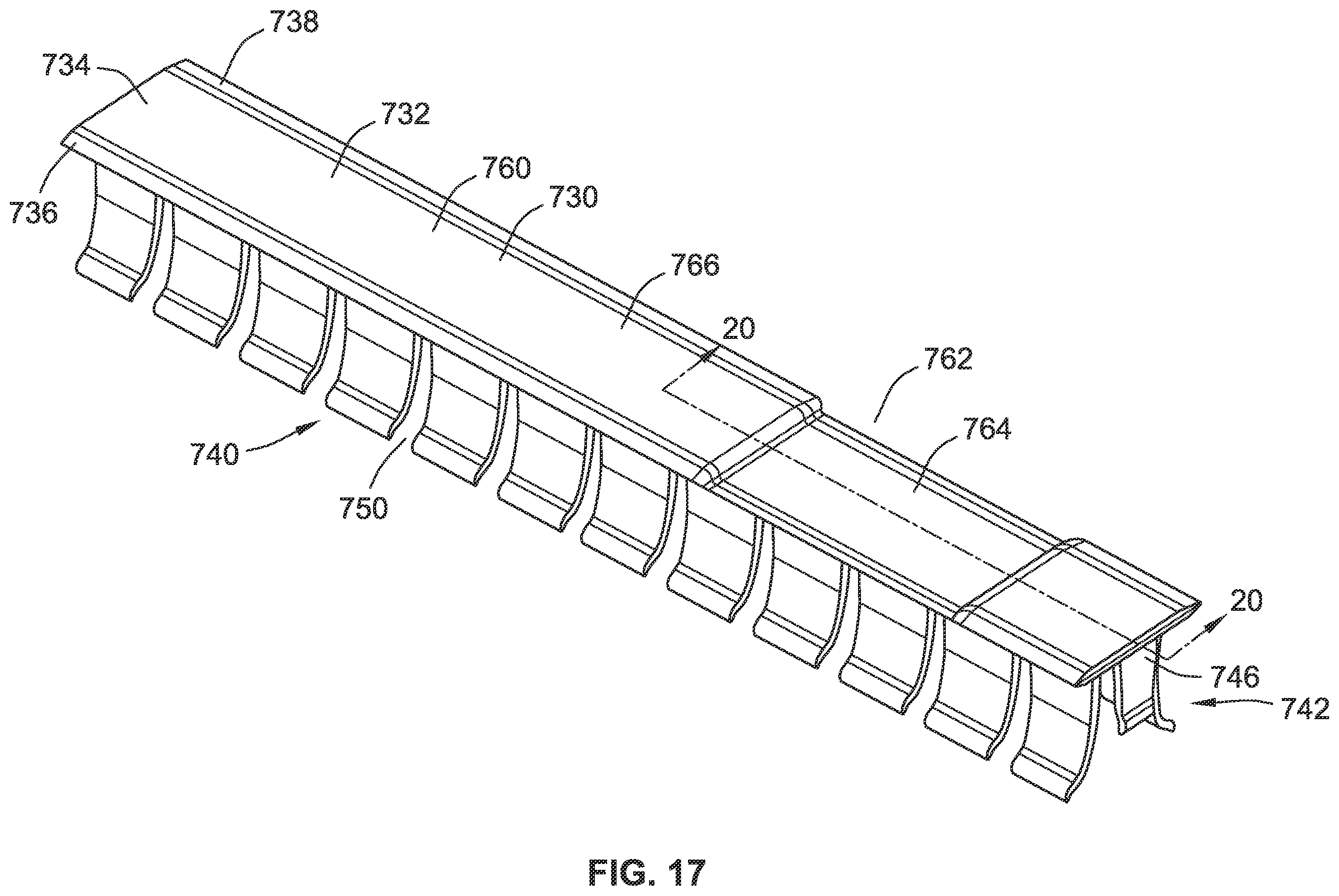 Patent US12378083 Figure 17 – Conveyor gap blocker