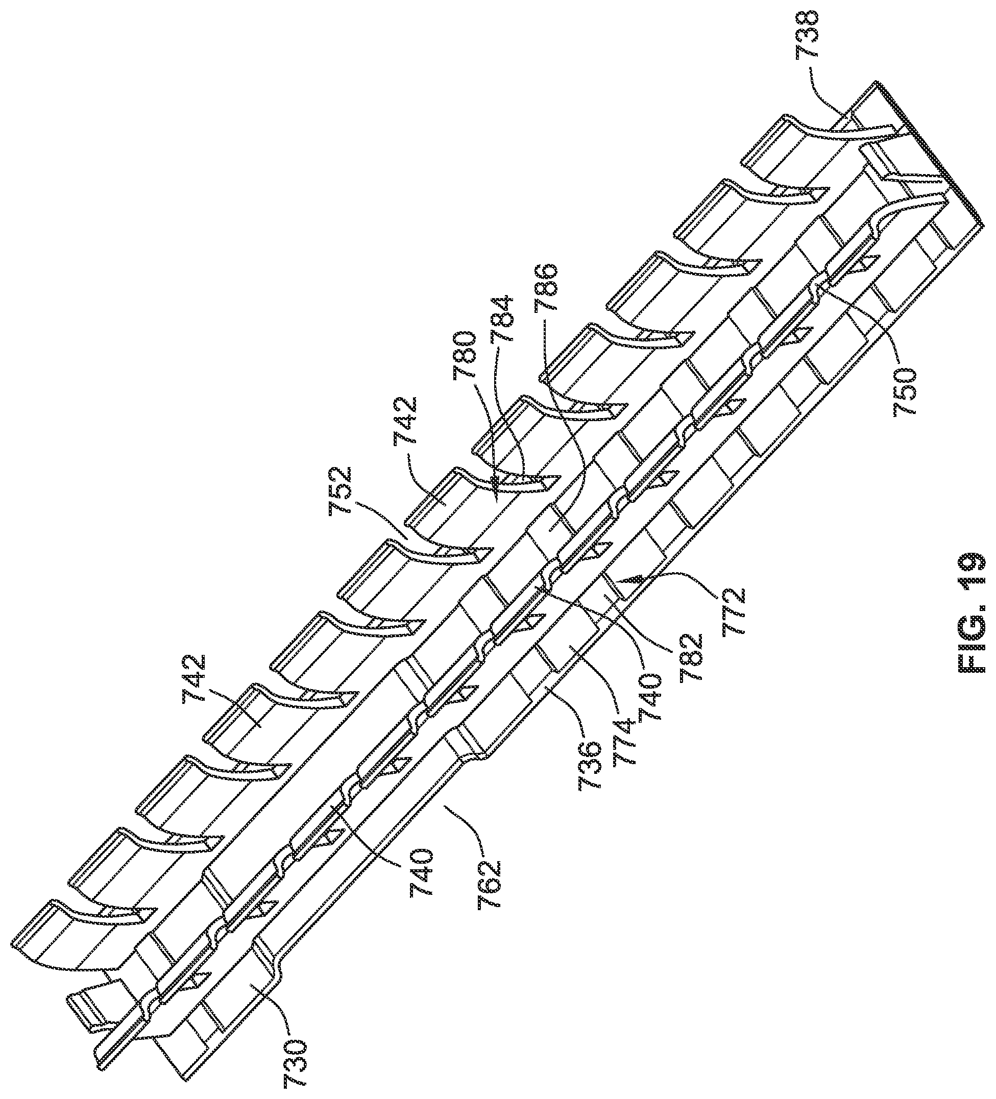 Patent US12378083 Figure 19 – Conveyor gap blocker