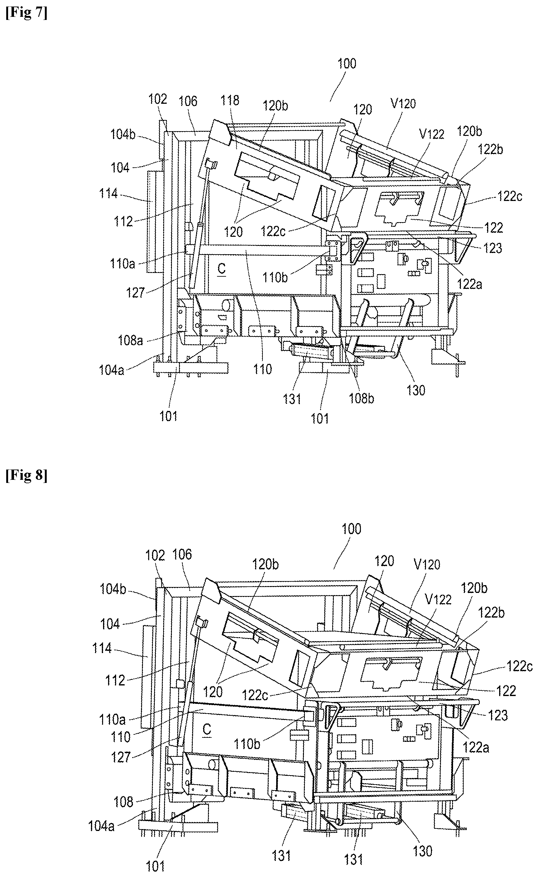 Patent US12378086 Figure 4 – Automated cell for performing container control during a process of picking rubber blocks