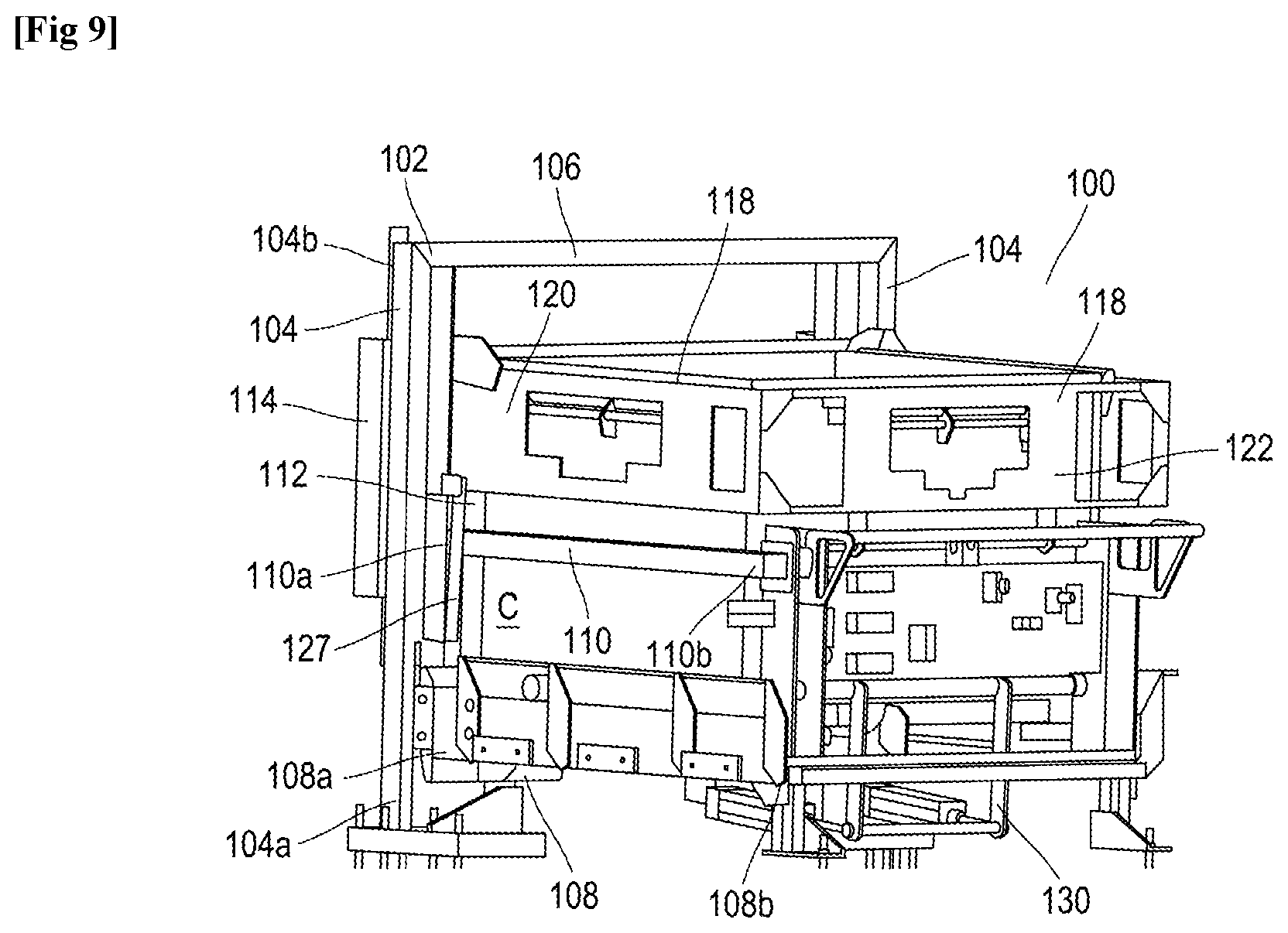 Patent US12378086 Figure 5 – Automated cell for performing container control during a process of picking rubber blocks