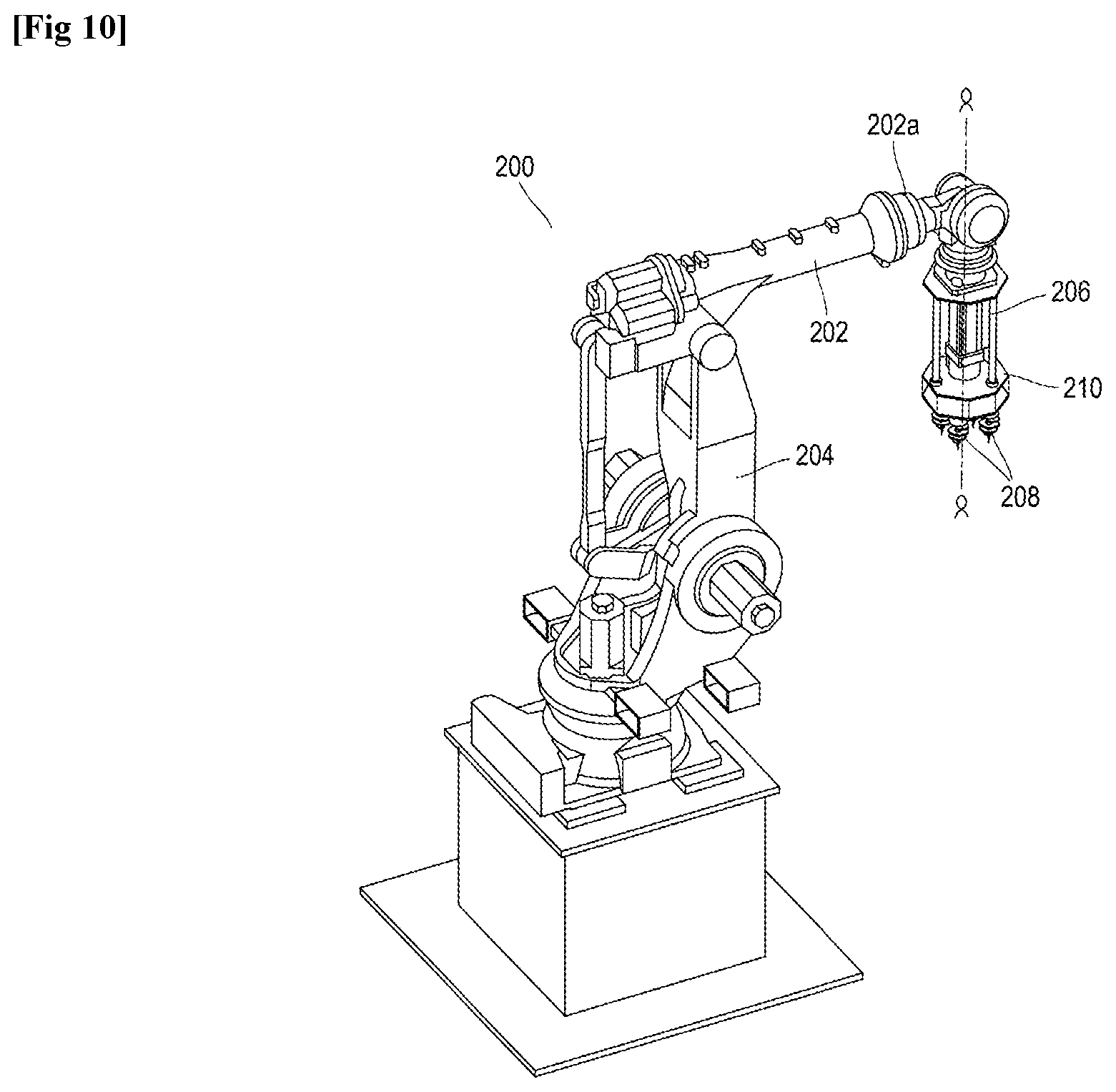 Patent US12378086 Figure 6 – Automated cell for performing container control during a process of picking rubber blocks