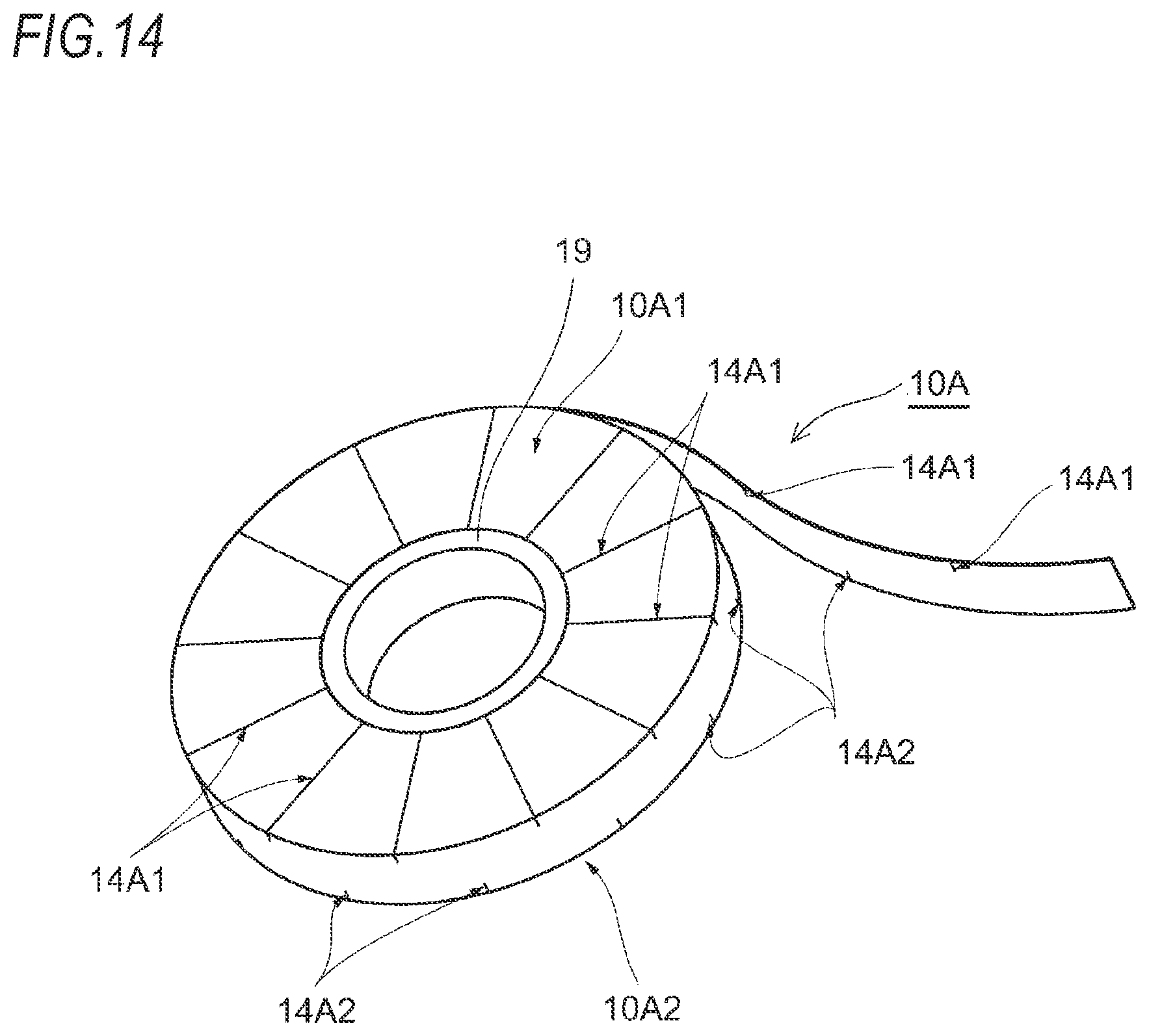 Patent US12378089 Figure 14 – Binding tape, binding method, tape winding body and reel