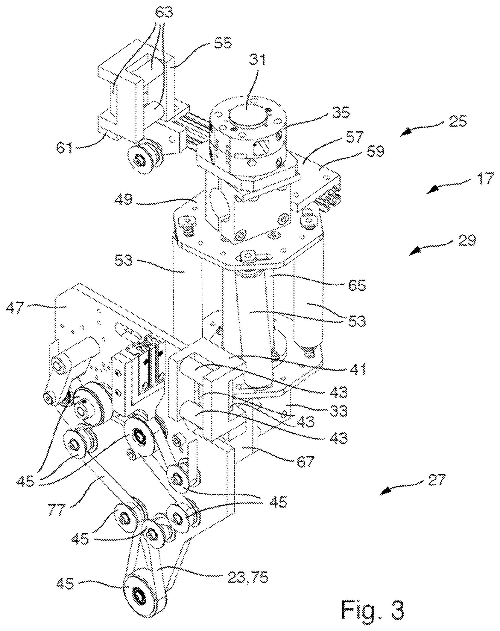 Patent US12378091 Figure 3 – Application device having a helix feed, robot device and production system