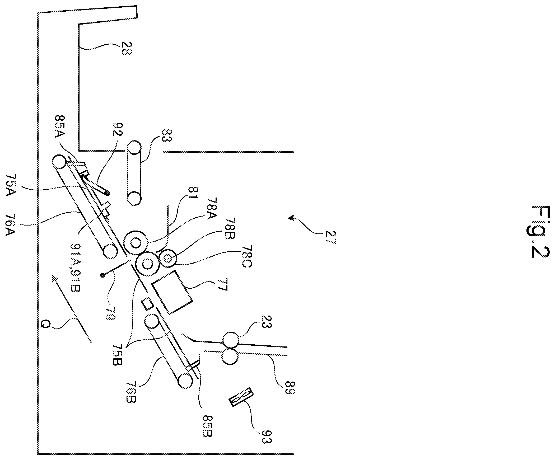 Patent US12378092 Figure 2 – Sheet postprocessing apparatus that performs postprocessing on plurality of sheets stacked, and image forming system including same
