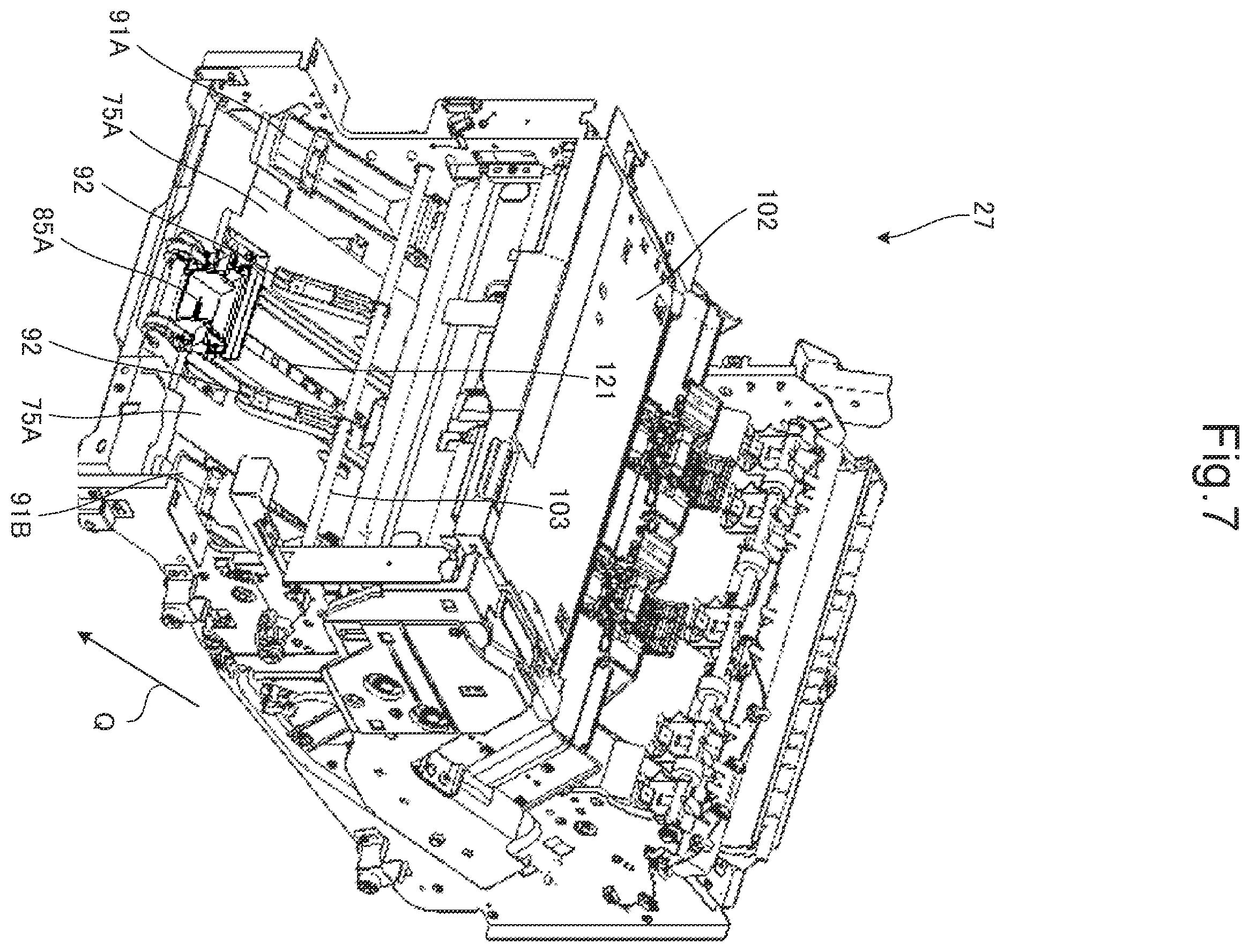 Patent US12378092 Figure 8 – Sheet postprocessing apparatus that performs postprocessing on plurality of sheets stacked, and image forming system including same