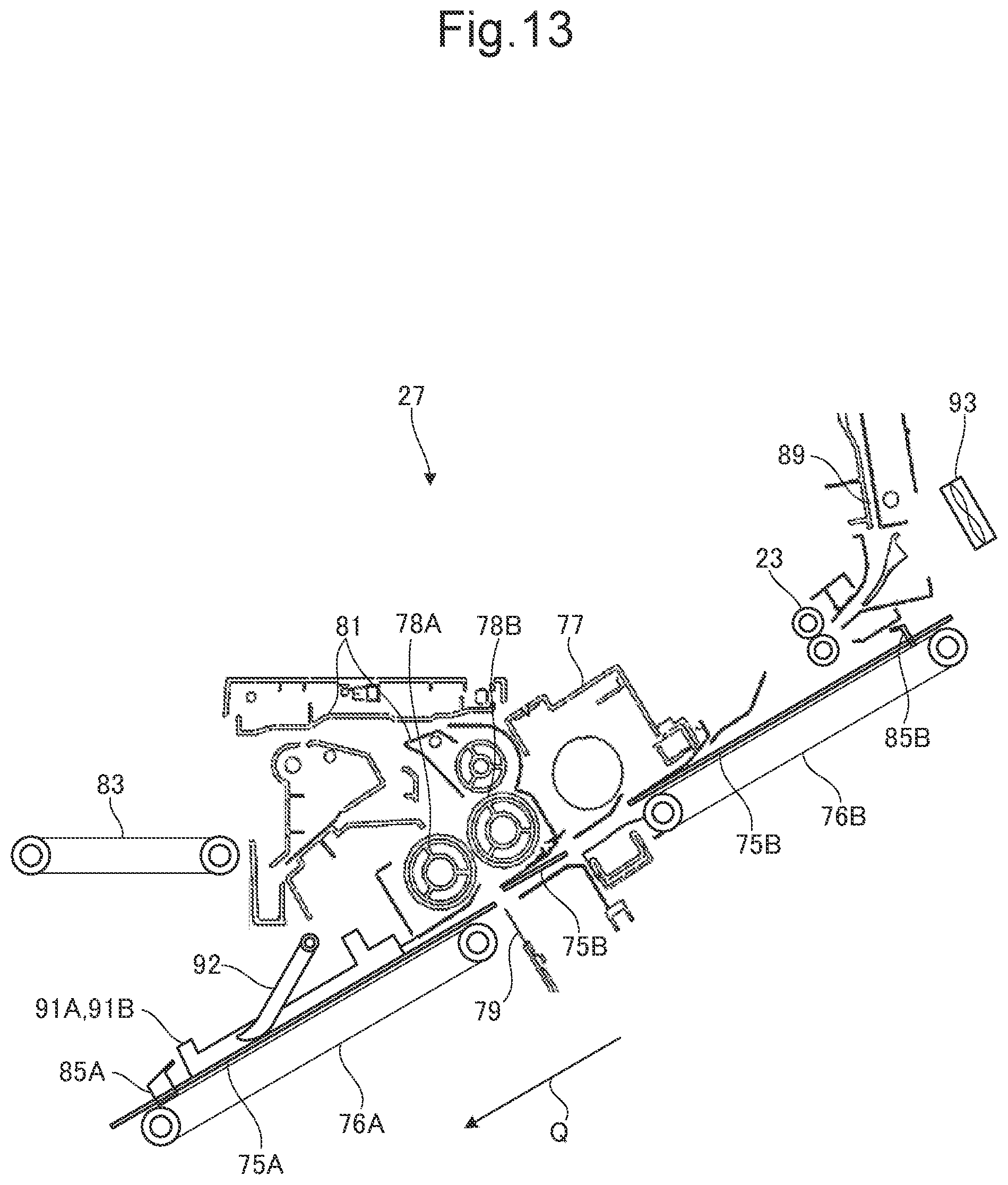 Patent US12378092 Figure 14 – Sheet postprocessing apparatus that performs postprocessing on plurality of sheets stacked, and image forming system including same