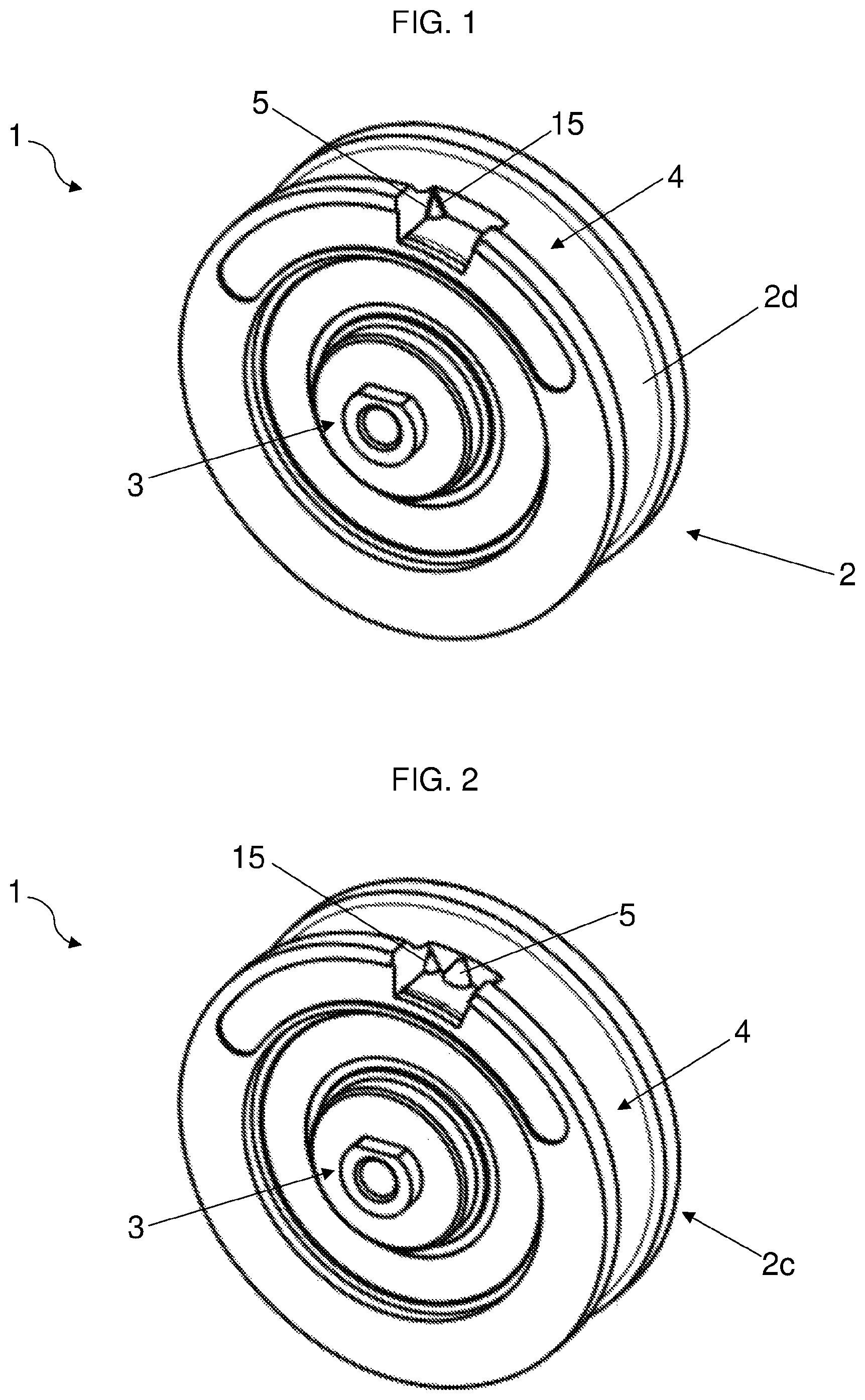 Patent US12378096 Figure 1 – Roller for elevator door hangers comprising at least one insert