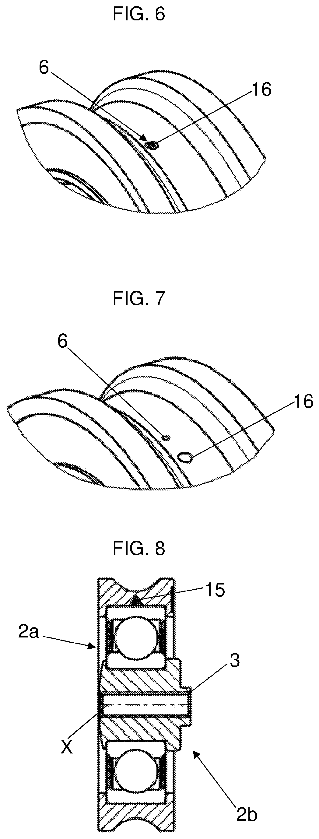 Patent US12378096 Figure 3 – Roller for elevator door hangers comprising at least one insert