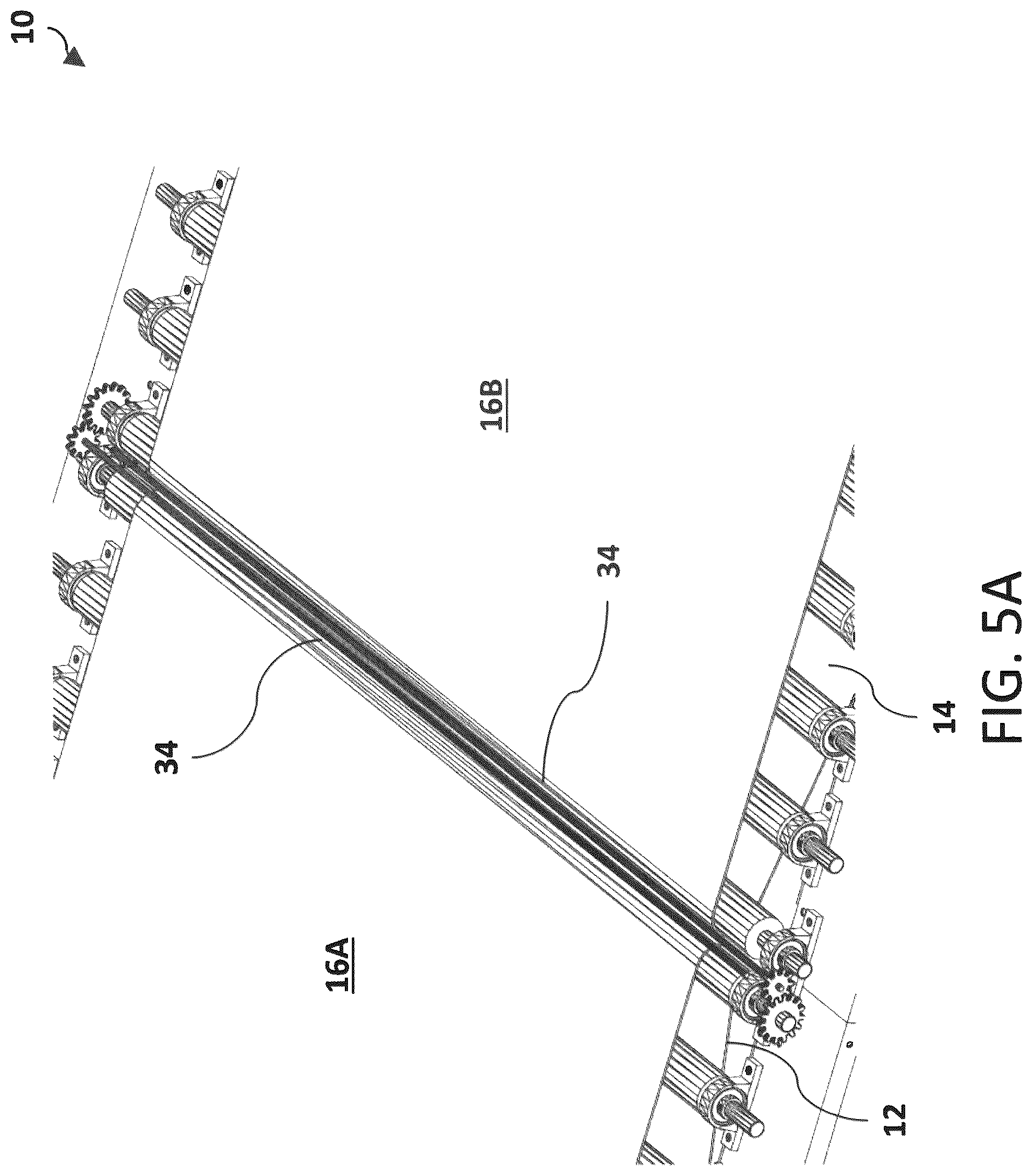 Patent US12378097 Figure 4 – Variable speed moving walkway systems