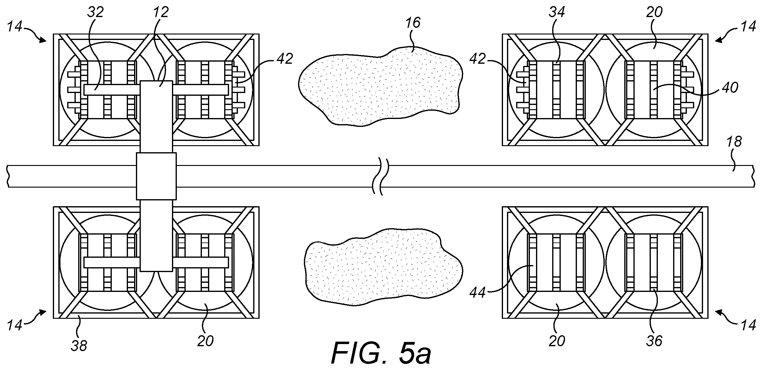 Patent US12378098 Figure 5 – Lifting systems for subsea pipelines and methods for installing lifting systems