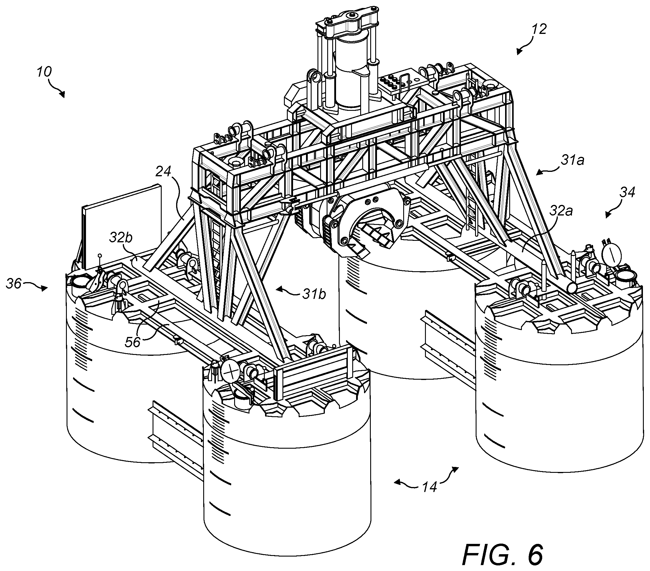 Patent US12378098 Figure 7 – Lifting systems for subsea pipelines and methods for installing lifting systems