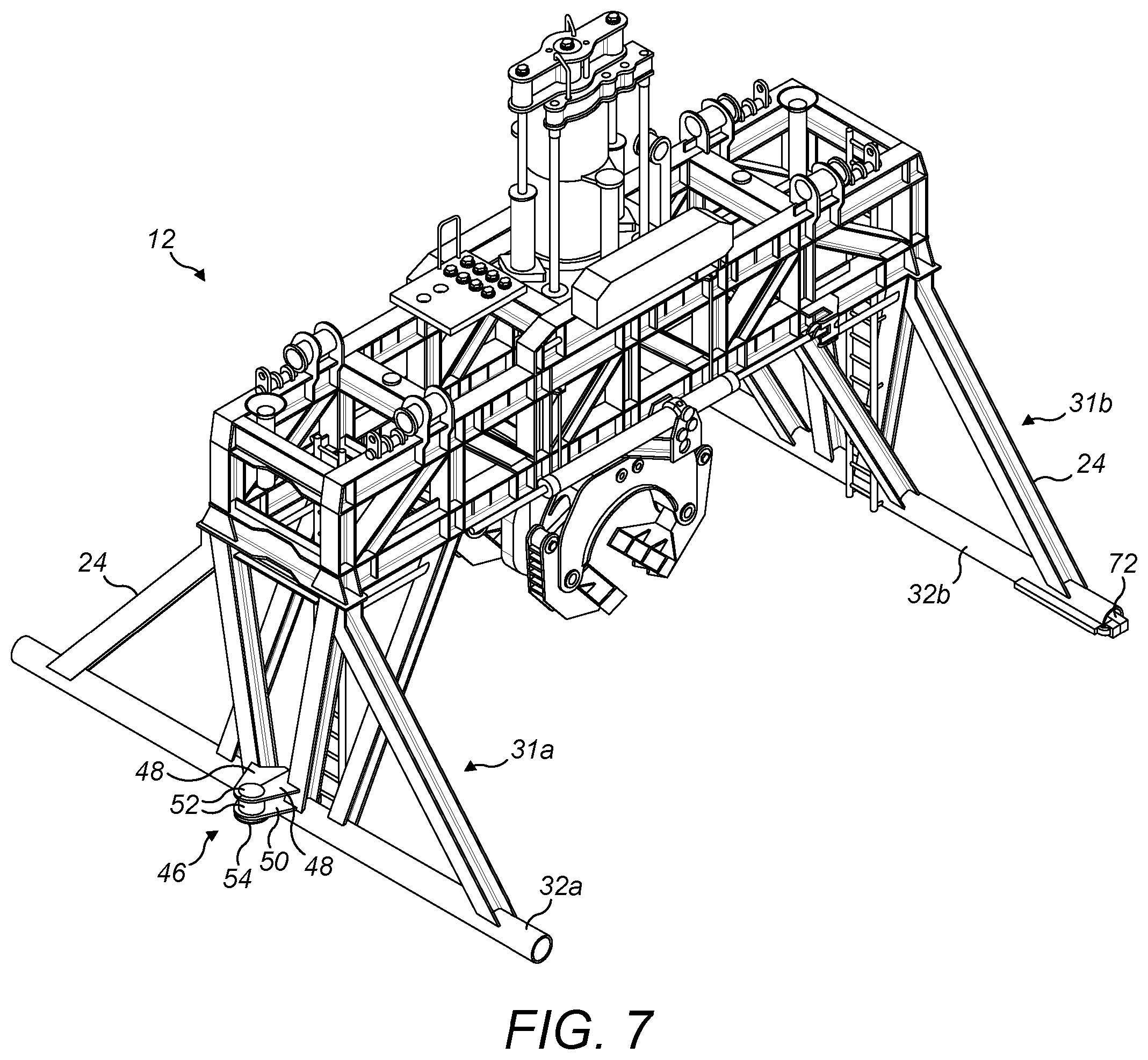 Patent US12378098 Figure 8 – Lifting systems for subsea pipelines and methods for installing lifting systems