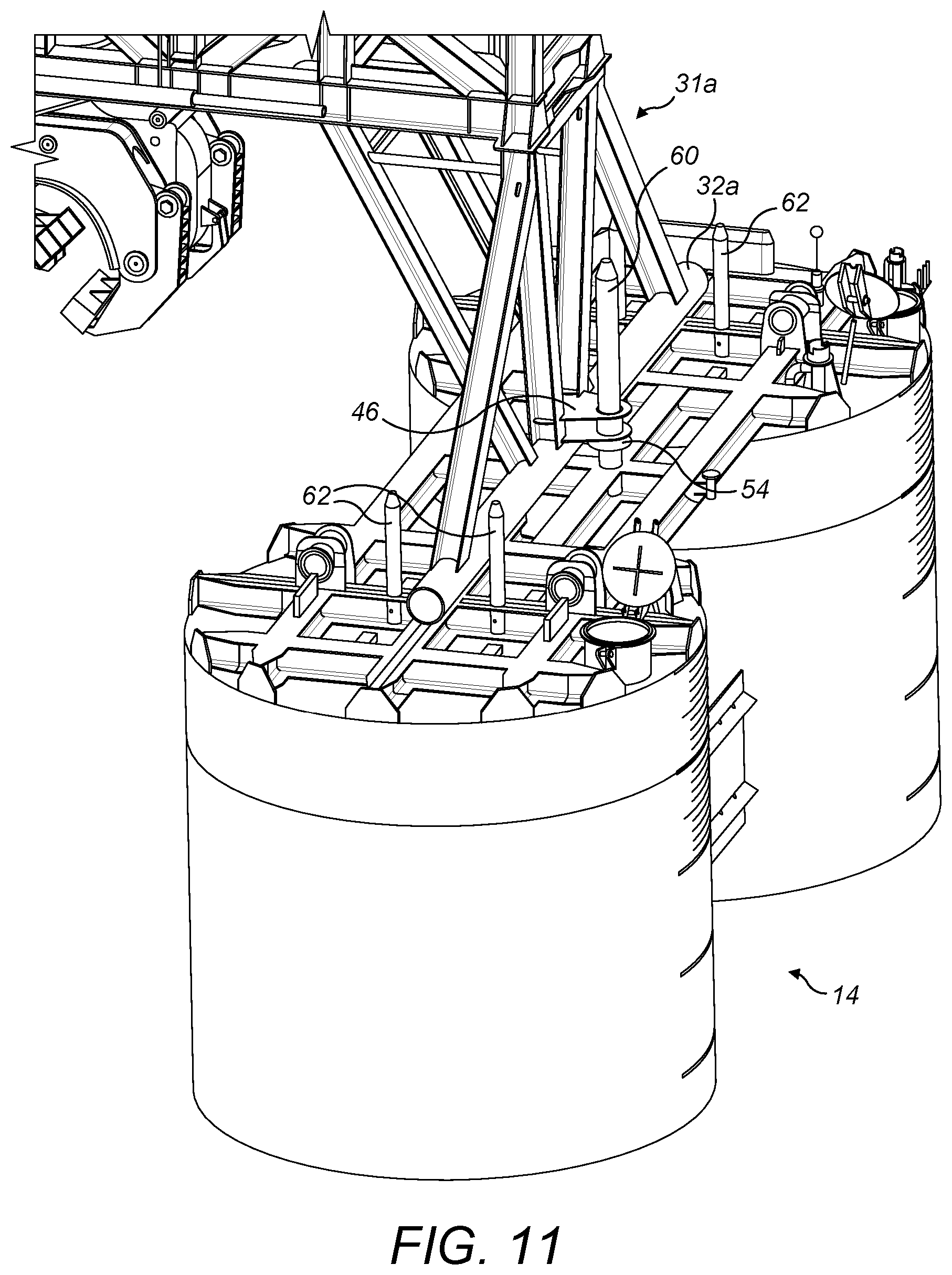 Patent US12378098 Figure 12 – Lifting systems for subsea pipelines and methods for installing lifting systems
