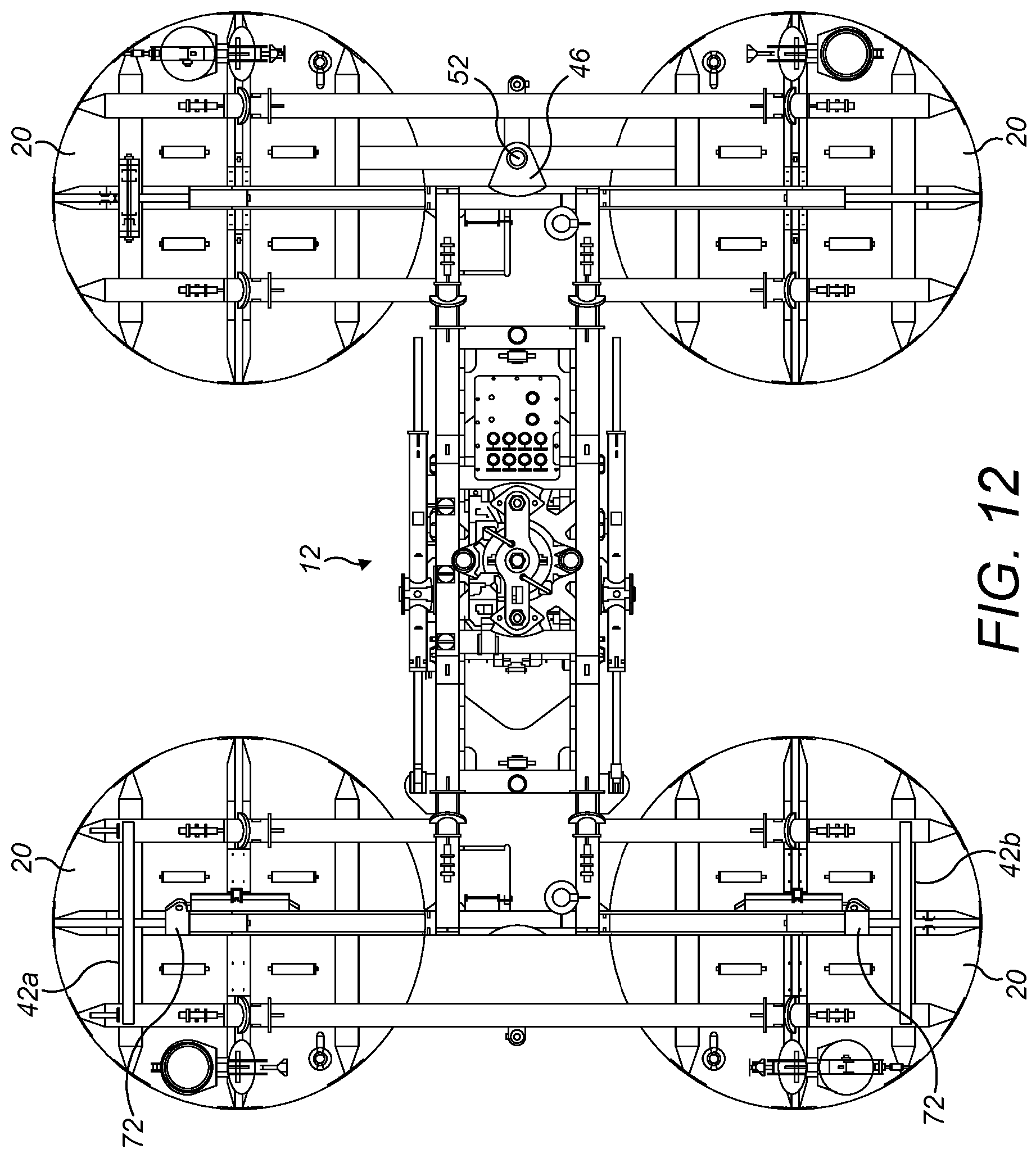 Patent US12378098 Figure 13 – Lifting systems for subsea pipelines and methods for installing lifting systems