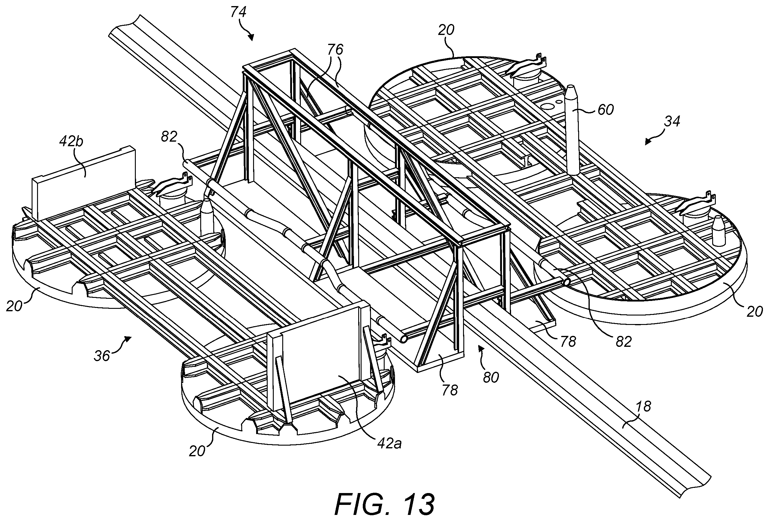 Patent US12378098 Figure 14 – Lifting systems for subsea pipelines and methods for installing lifting systems