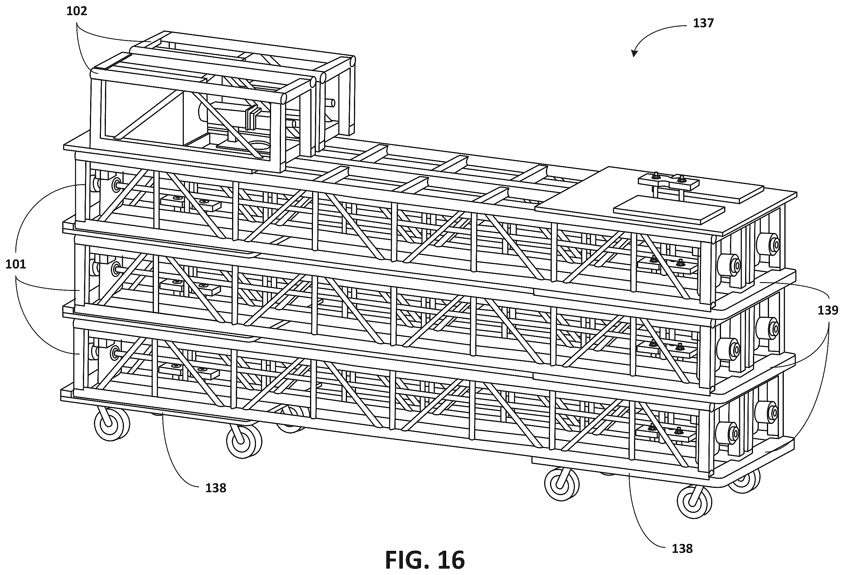 Patent US12378100 Figure 16 – Modular lift system