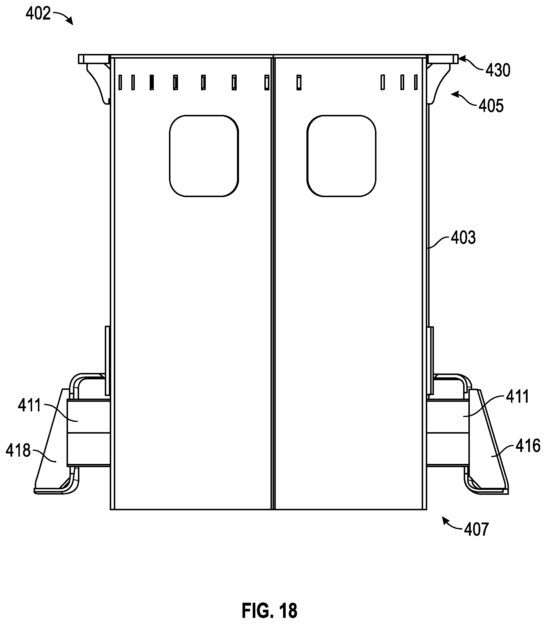 Patent US12378102 Figure 17 – Support structure for a ladder assembly of a fire apparatus