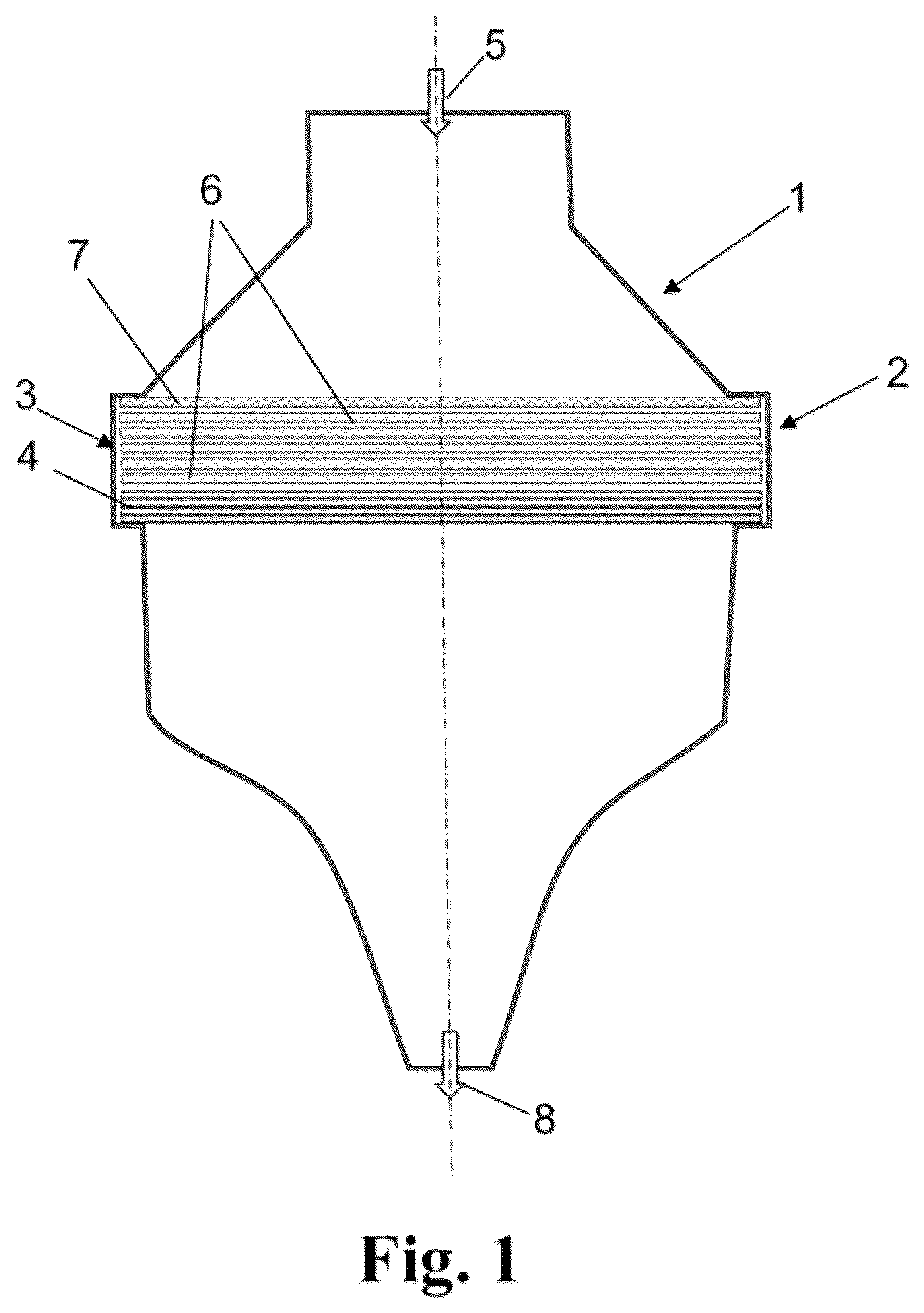 Patent US12378115 Figure 1 – Catalyst system and method for the catalytic combustion of ammonia to form nitrogen oxides in a medium-pressure system